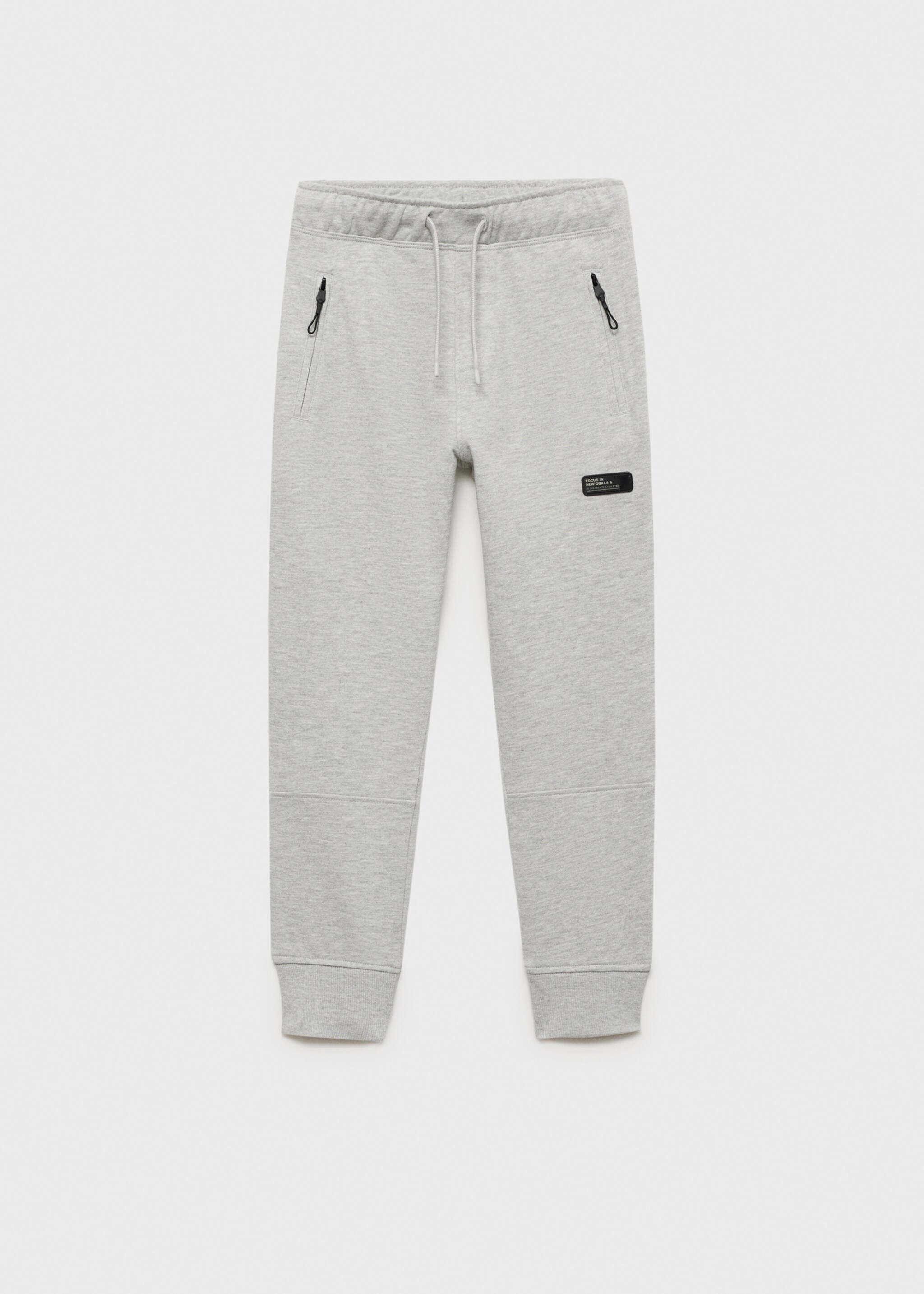 Cotton jogger-style trousers - Article without model, Medium Heather Grey. Ref: 87035137-00.