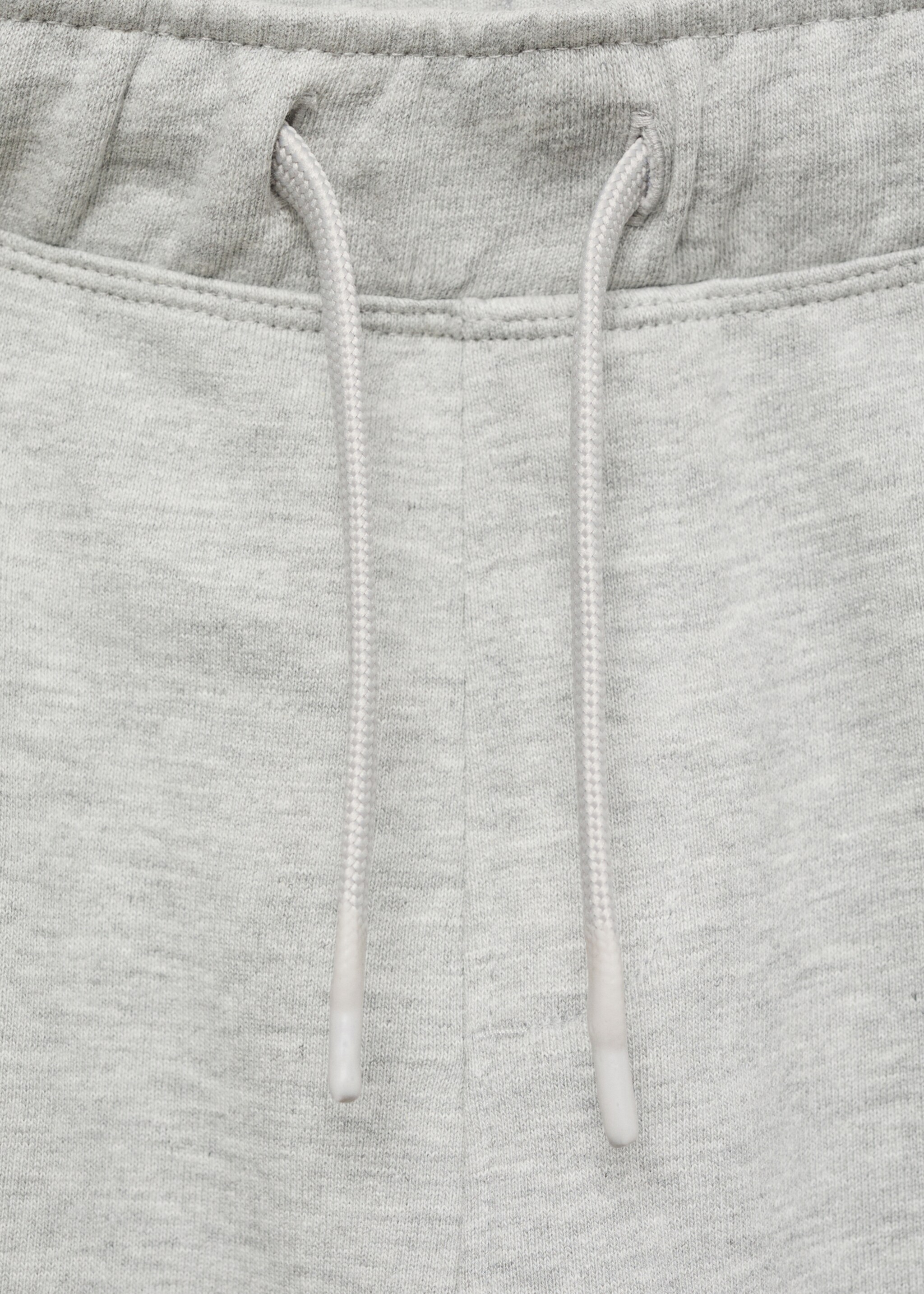 Cotton jogger-style trousers - Details of the article 8, Medium Heather Grey. Ref: 87035137-00.