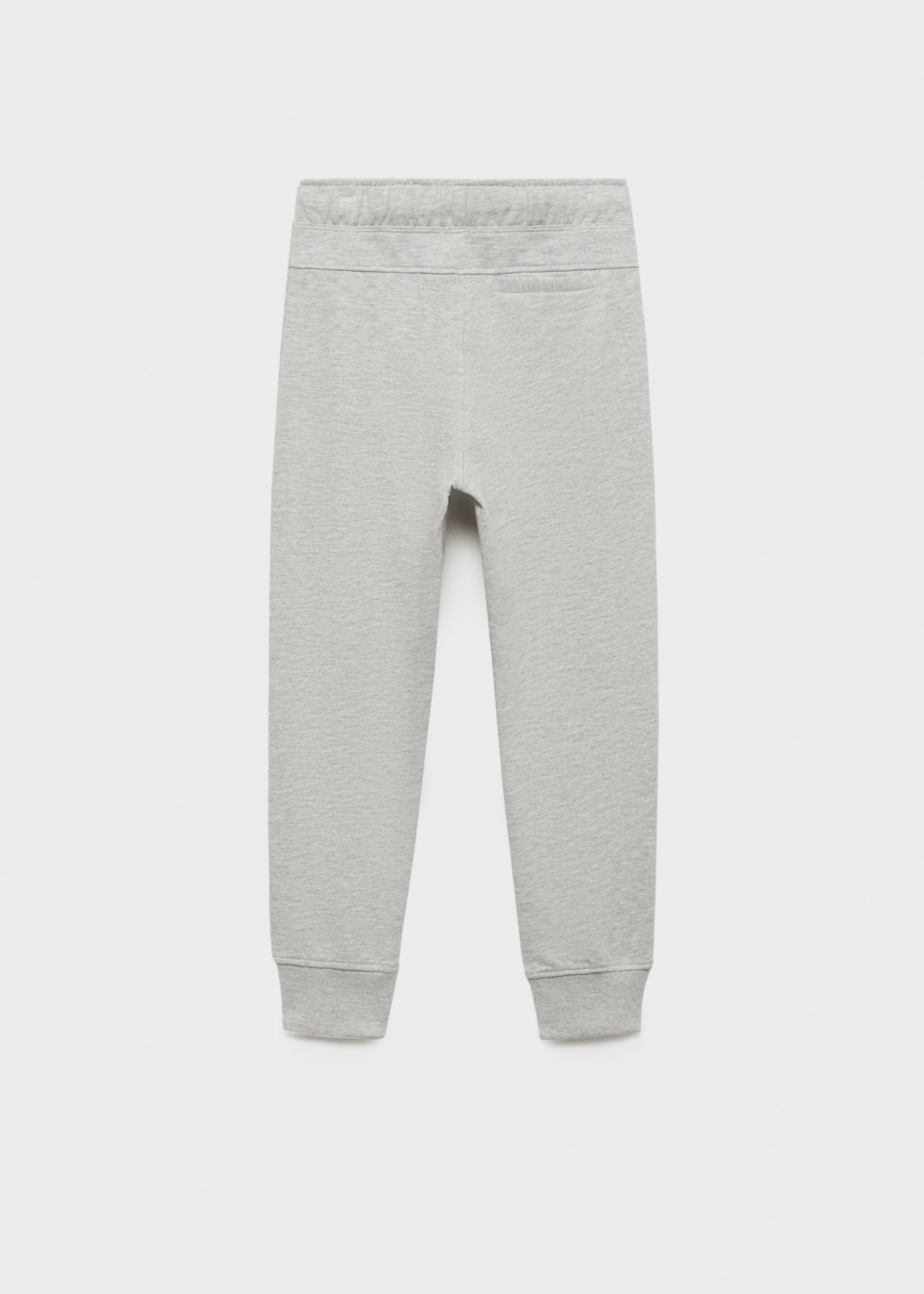 Cotton jogger-style trousers - Reverse of the article, Medium Heather Grey. Ref: 87035137-00.