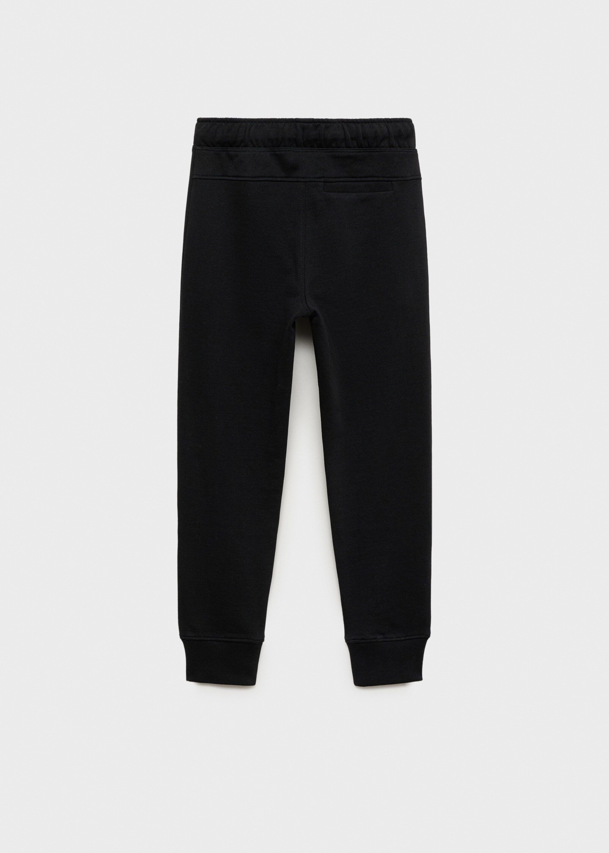 Cotton jogger-style trousers - Reverse of the article, Black. Ref: 87035137-00.