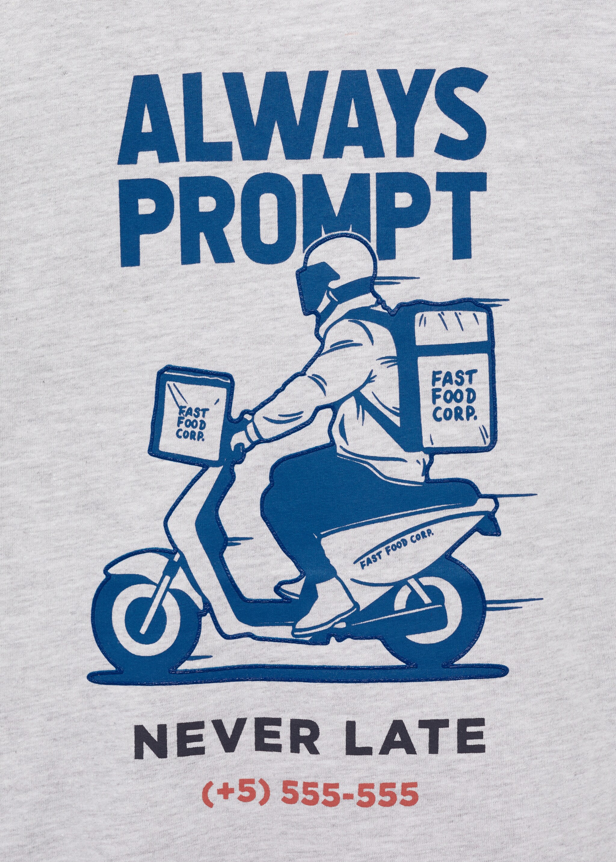 Printed cotton-blend t-shirt - Details of the article 0, Light Heather Grey. Ref: 87035139-00.