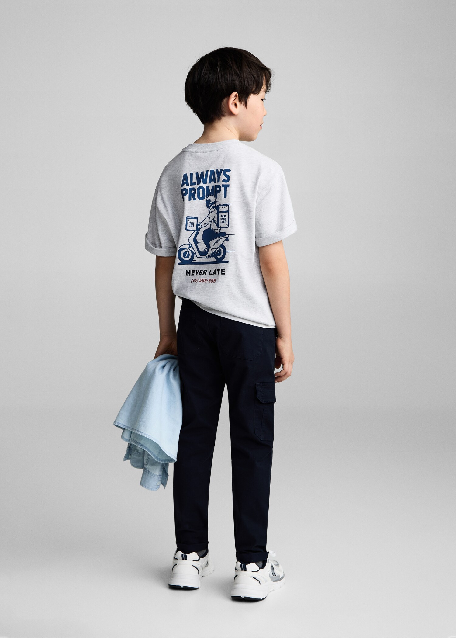 Printed cotton-blend t-shirt - Reverse of the article