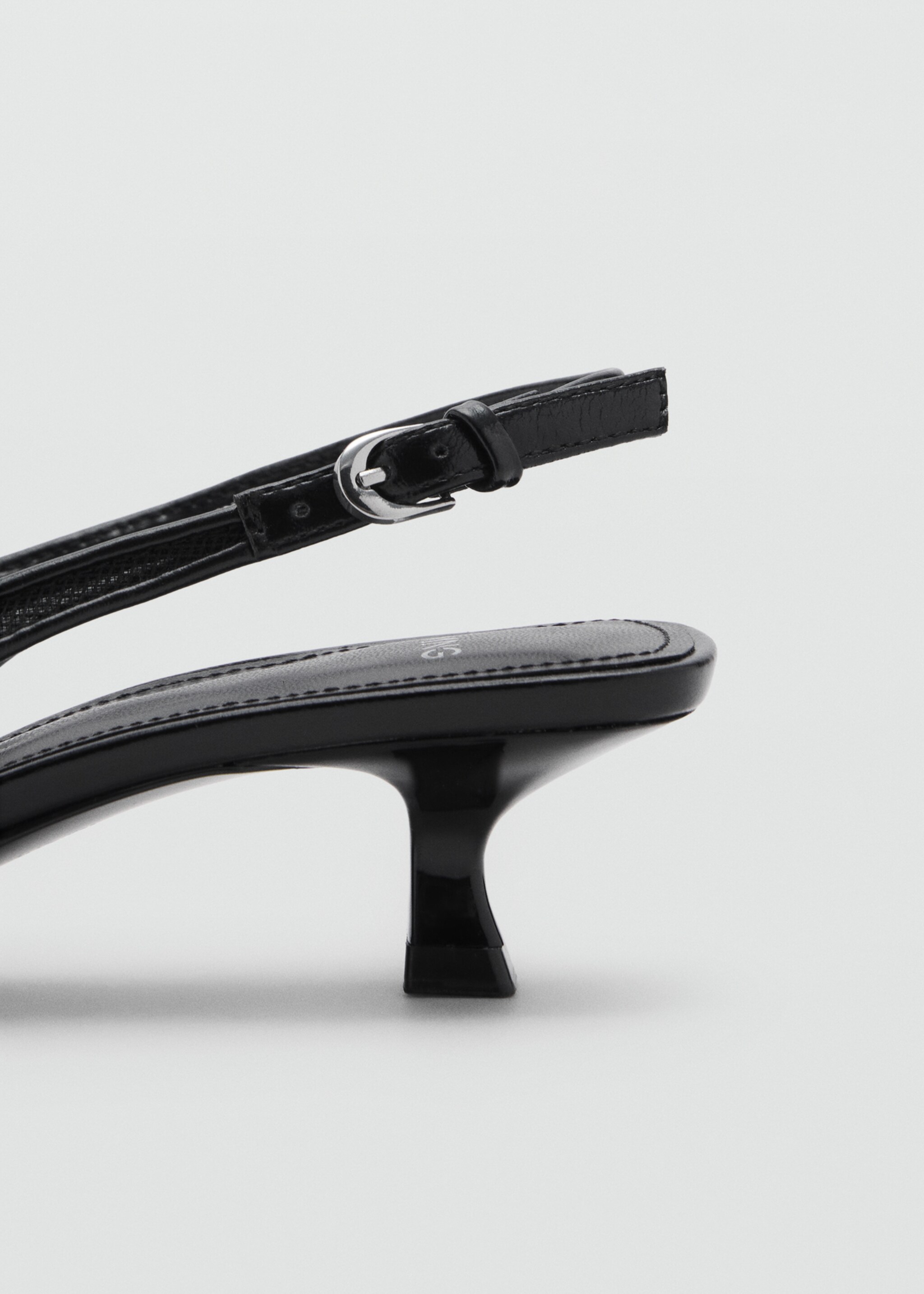 Chaussures talon kitten heel en maille filet paillettes brodées - Détail de l'article 2, Noir. Ref: 87035140-00.