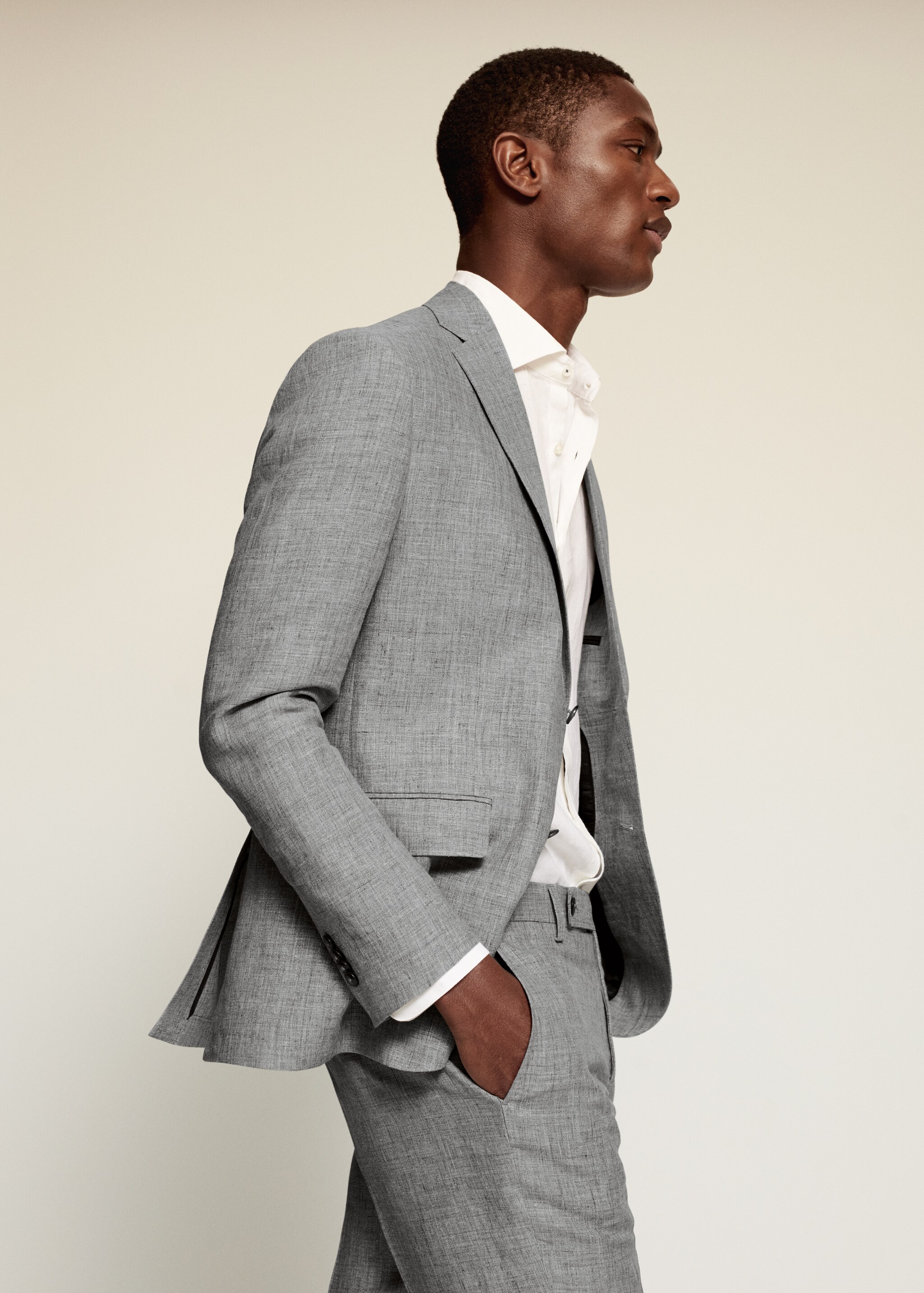 Veste de costume slim fit lin - Détail de l'article 3