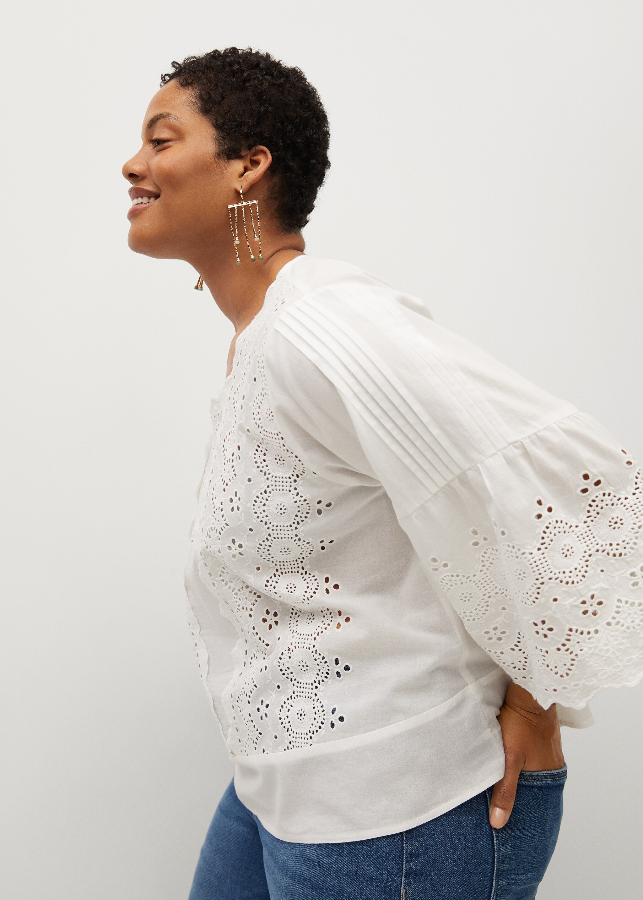 Openwork cotton blouse - Details of the article 3