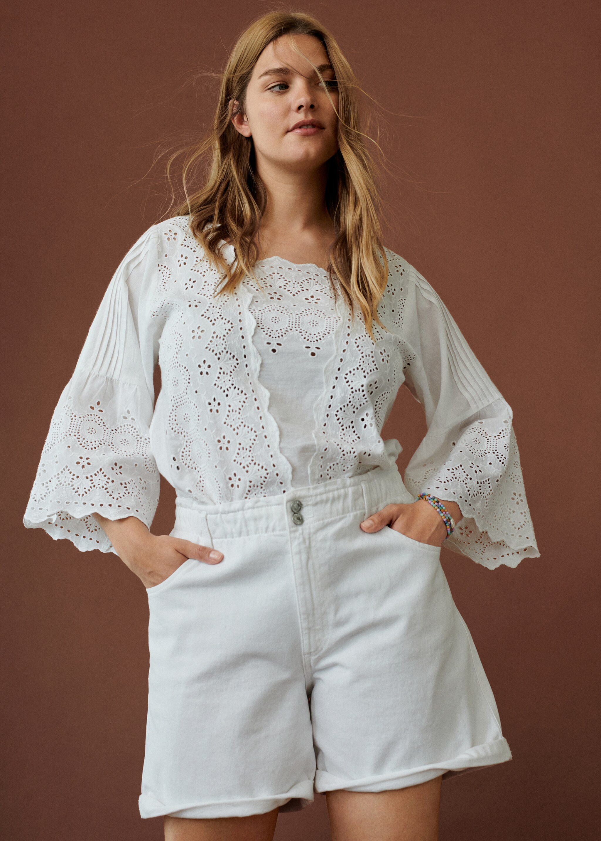 Openwork cotton blouse - Details of the article 5