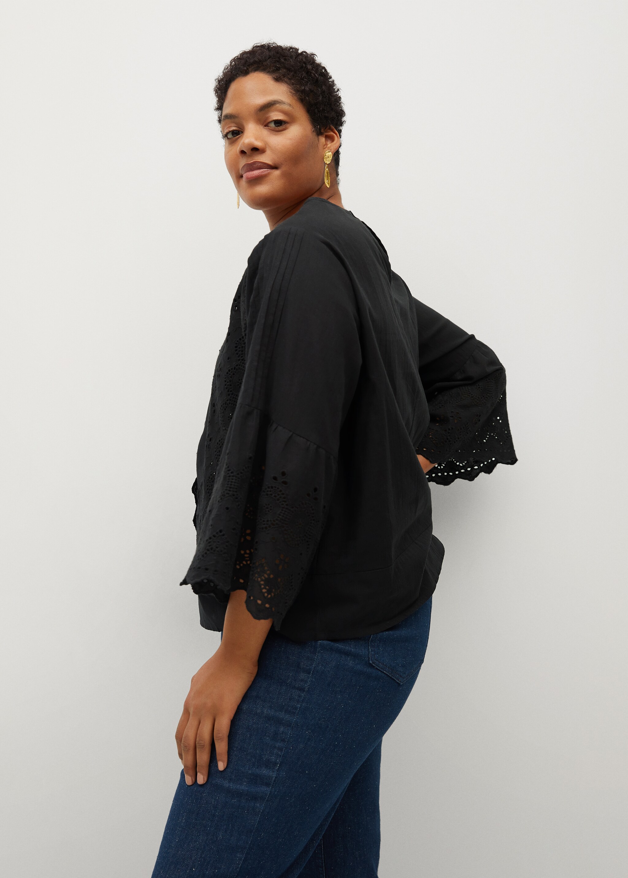 Openwork cotton blouse - Details of the article 2