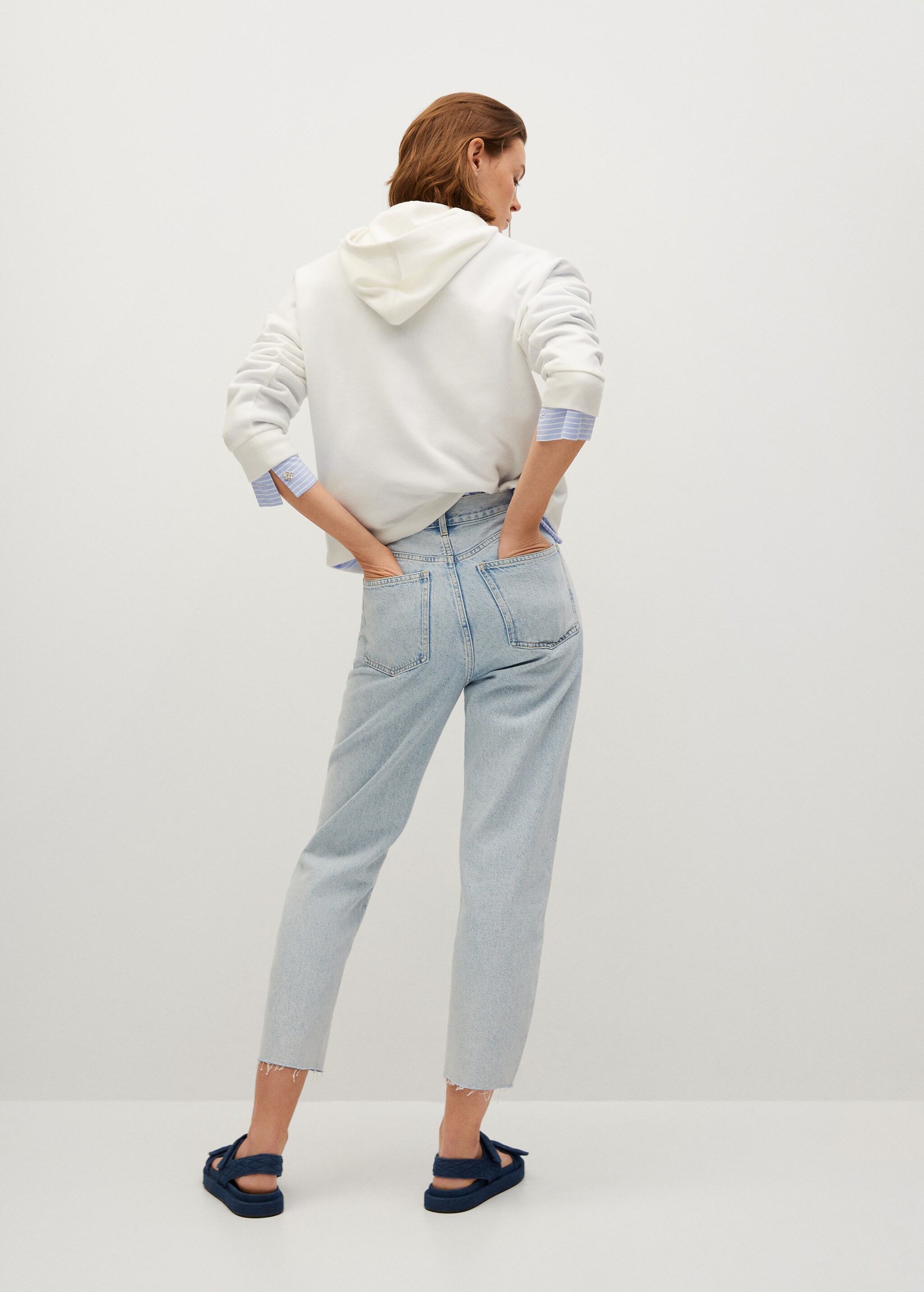 Jeans Balloon med høyt liv - Baksiden av artikkelen