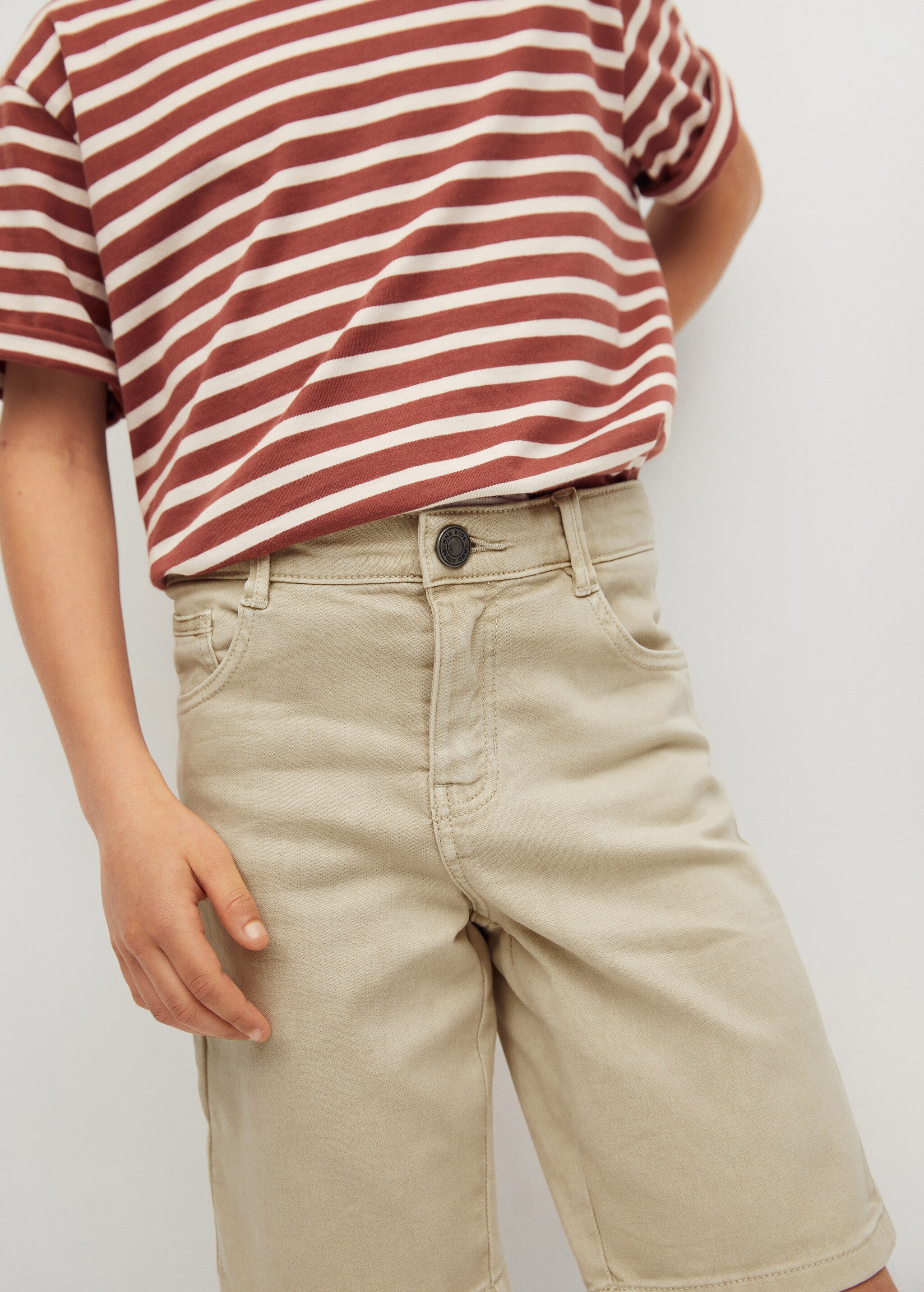 Straight cotton Bermuda shorts - Details of the article 2