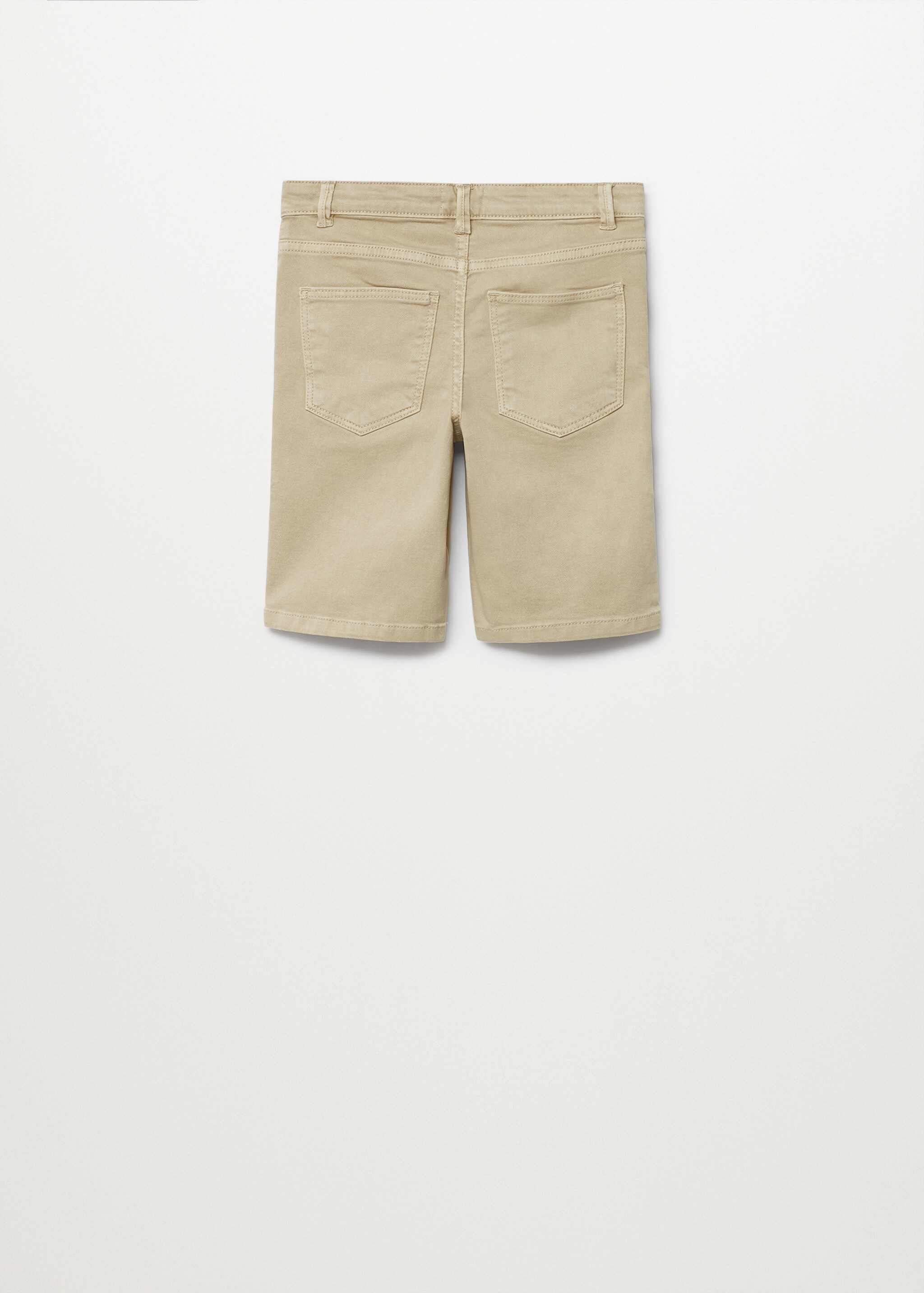 Straight cotton Bermuda shorts - Reverse of the article