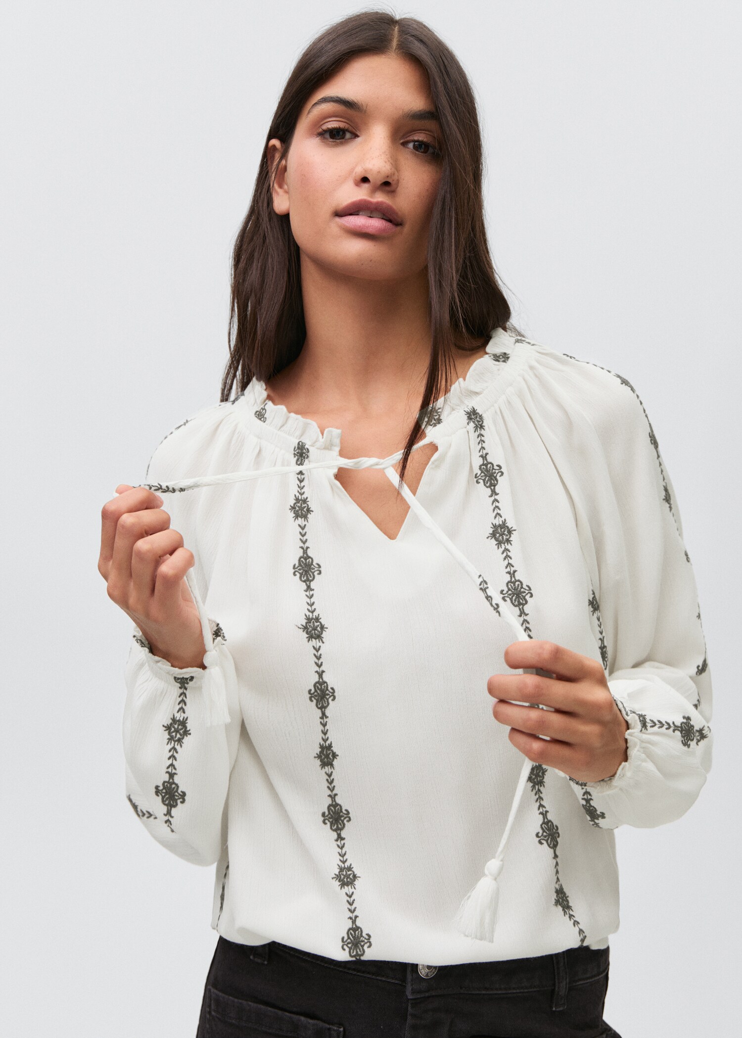 Embroidered blouse - Medium plane