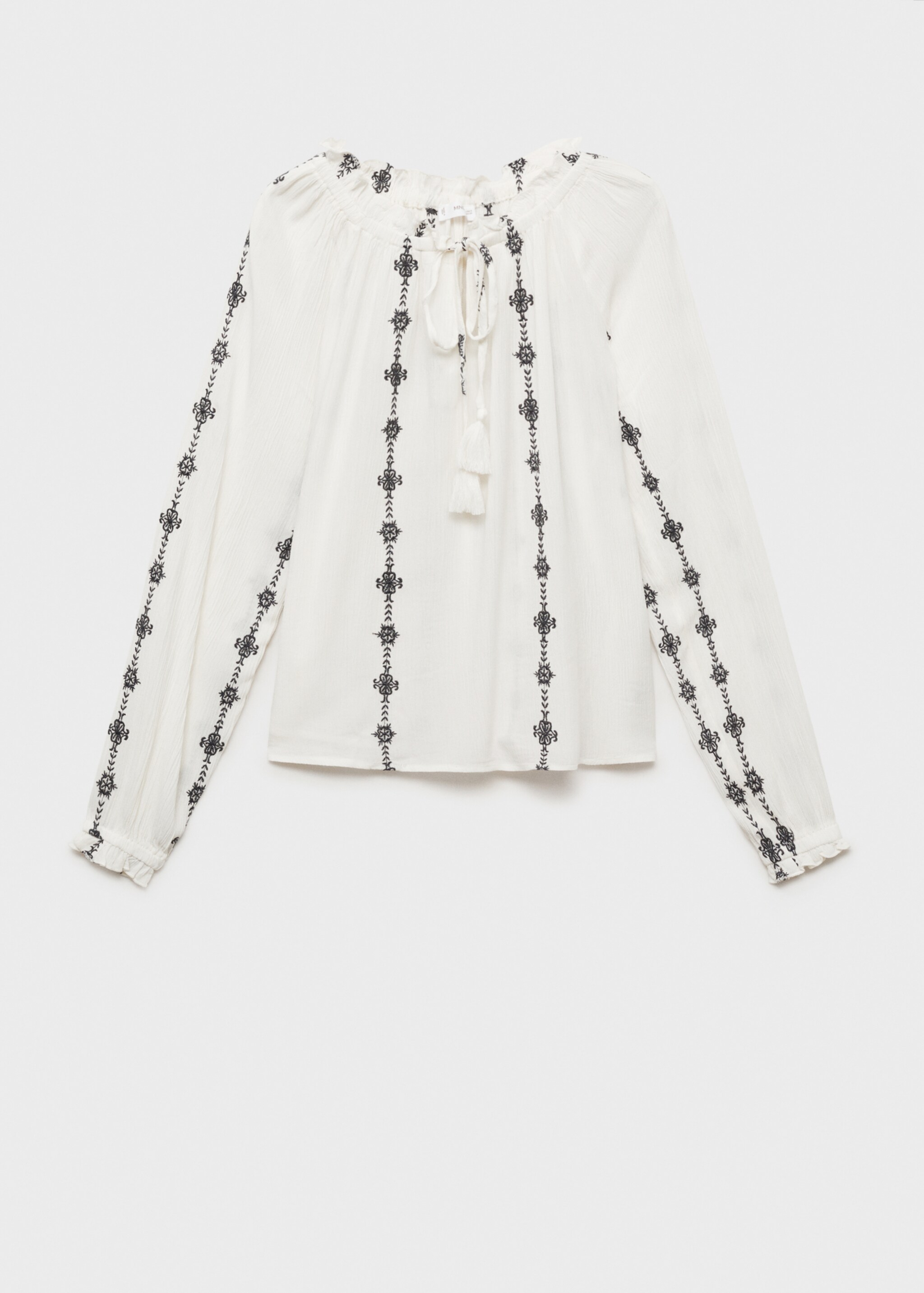 Embroidered blouse - Article without model, Off White. Ref: 87035729-00.