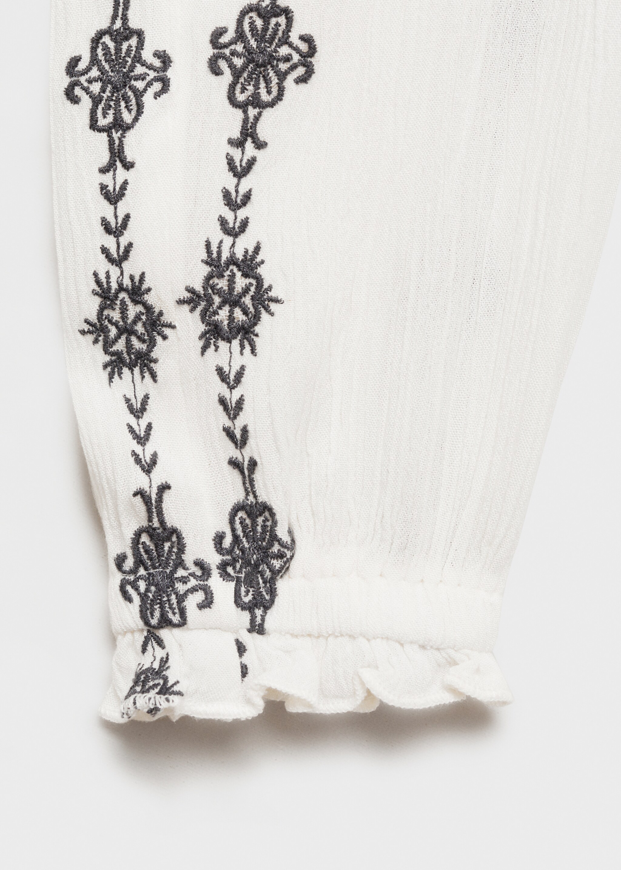 Embroidered blouse - Details of the article 0, Off White. Ref: 87035729-00.