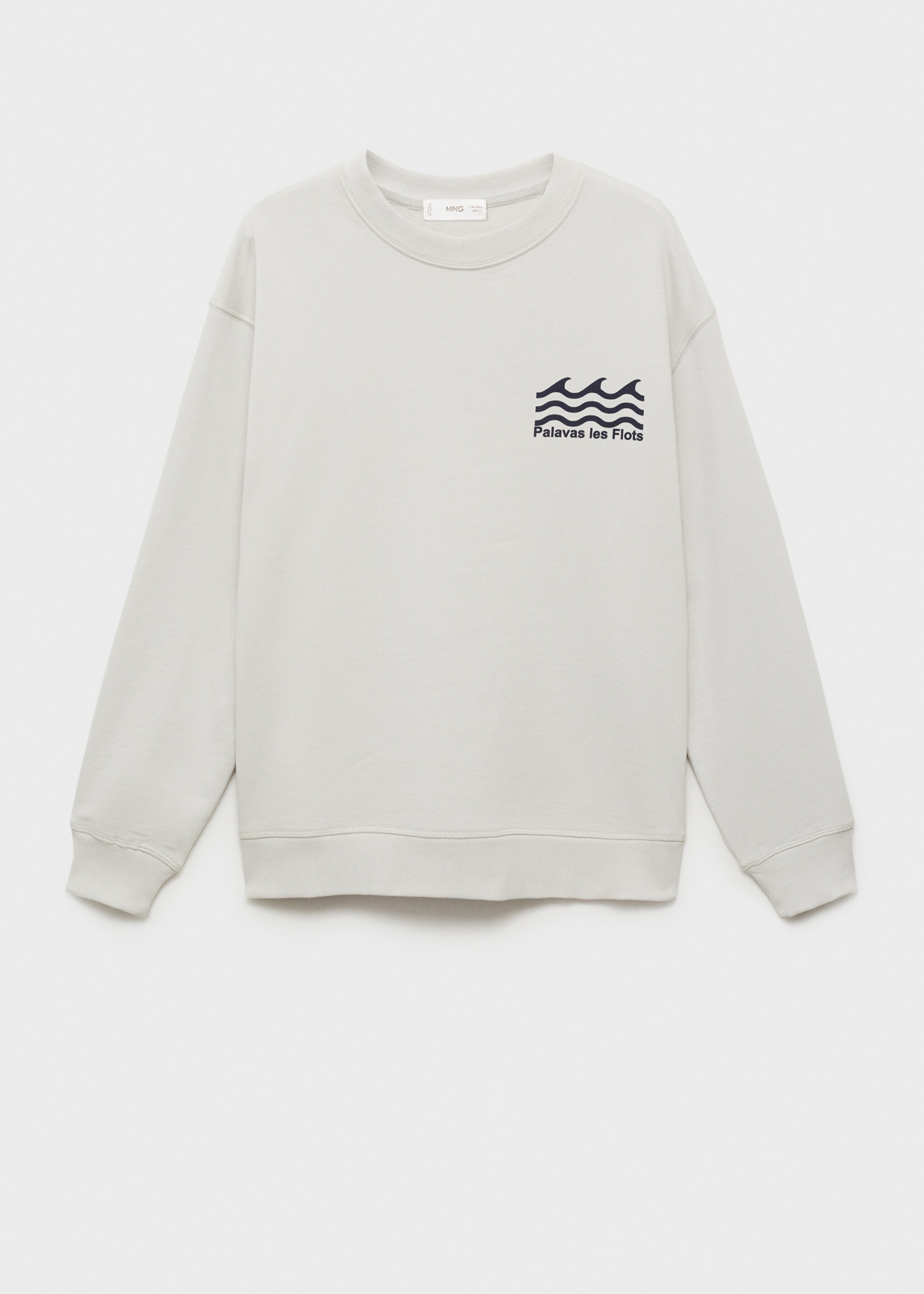 Bavlněná mikina s potiskem - Zboží bez modelu, Šedá. Ref: 87035738-00.