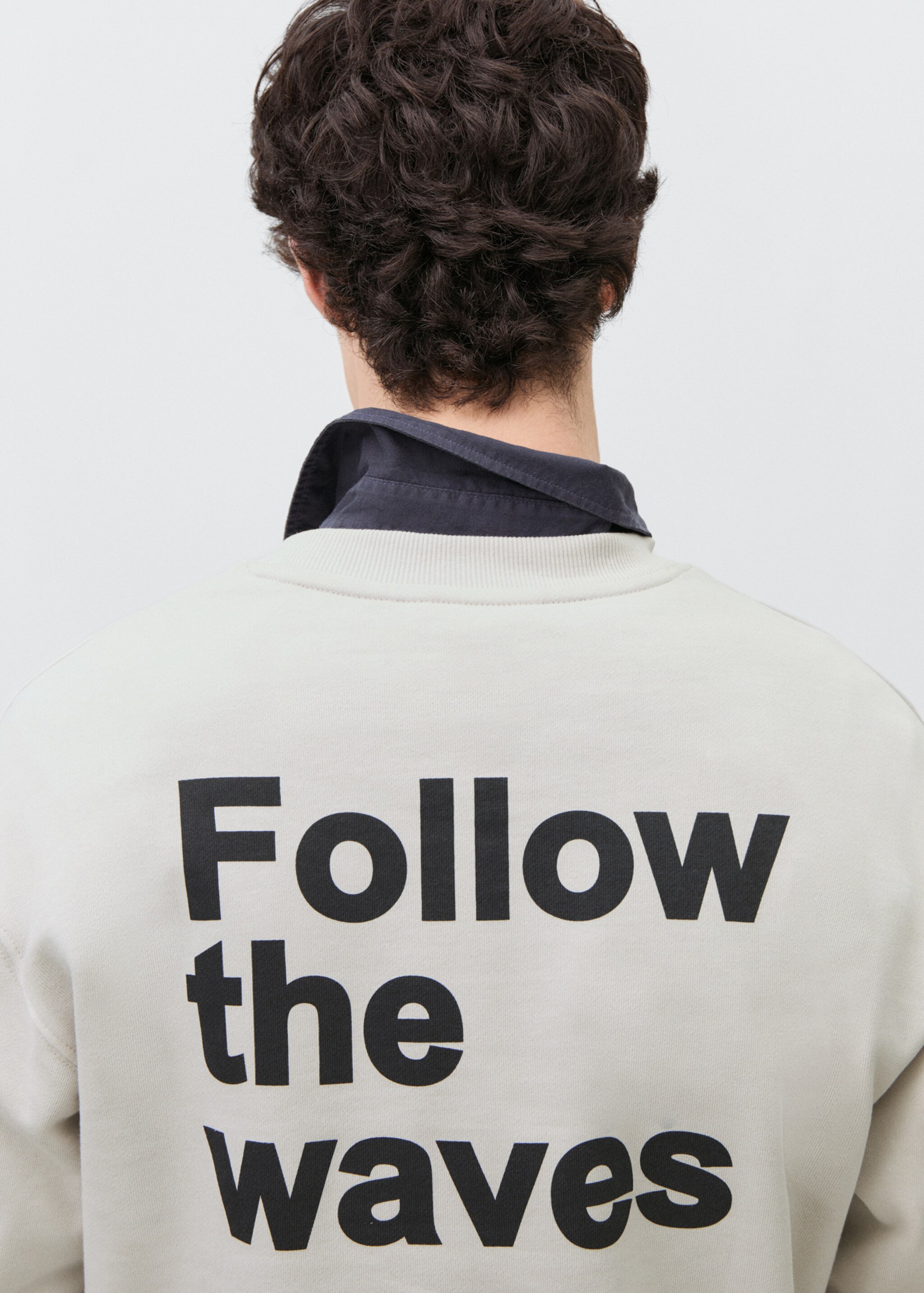 Bavlněná mikina s potiskem - Detail zboží 6, Šedá. Ref: 87035738-00.