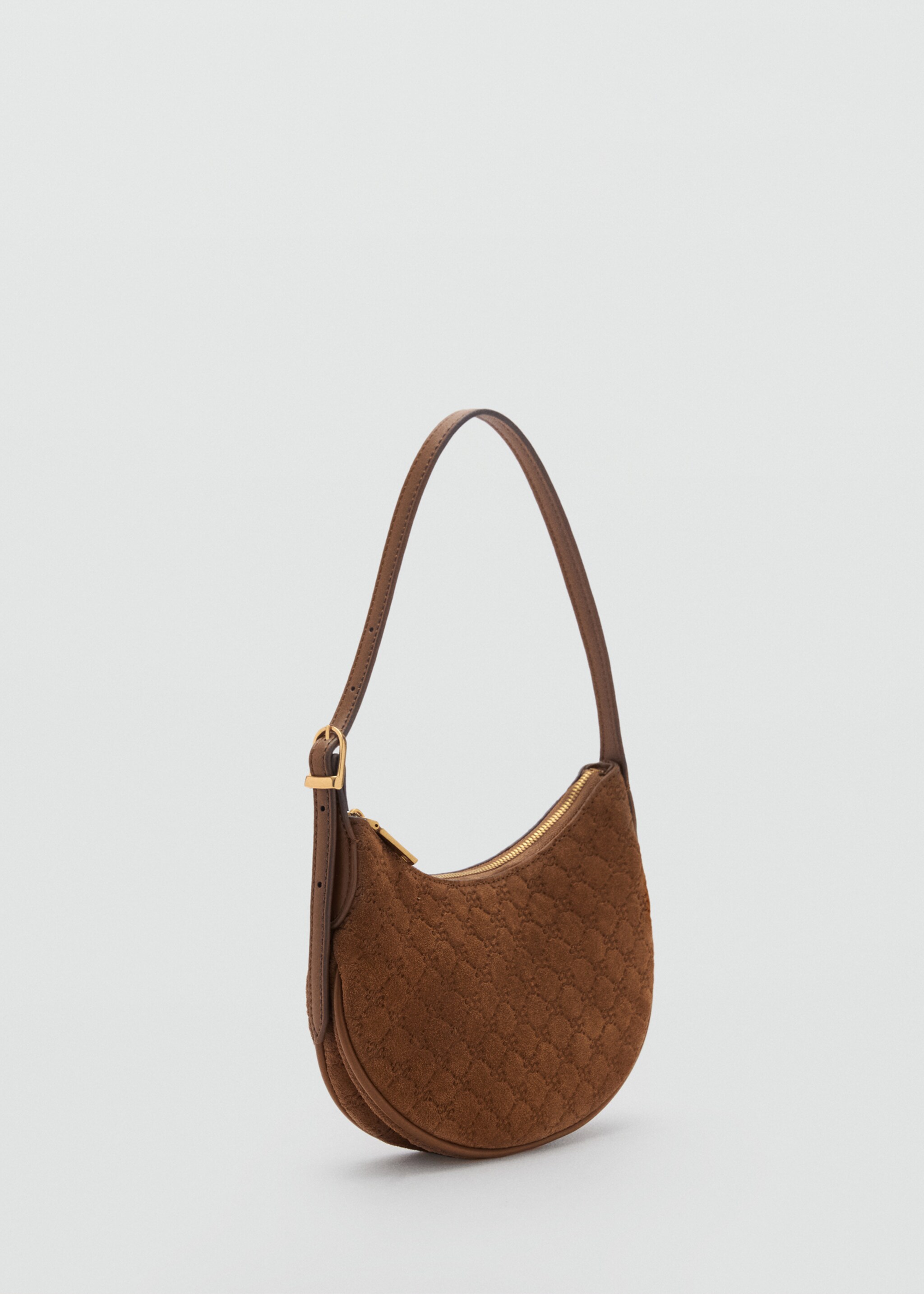 Suede shoulder bag with logo print - Medium plane, Leather. Ref: 87035740-00.