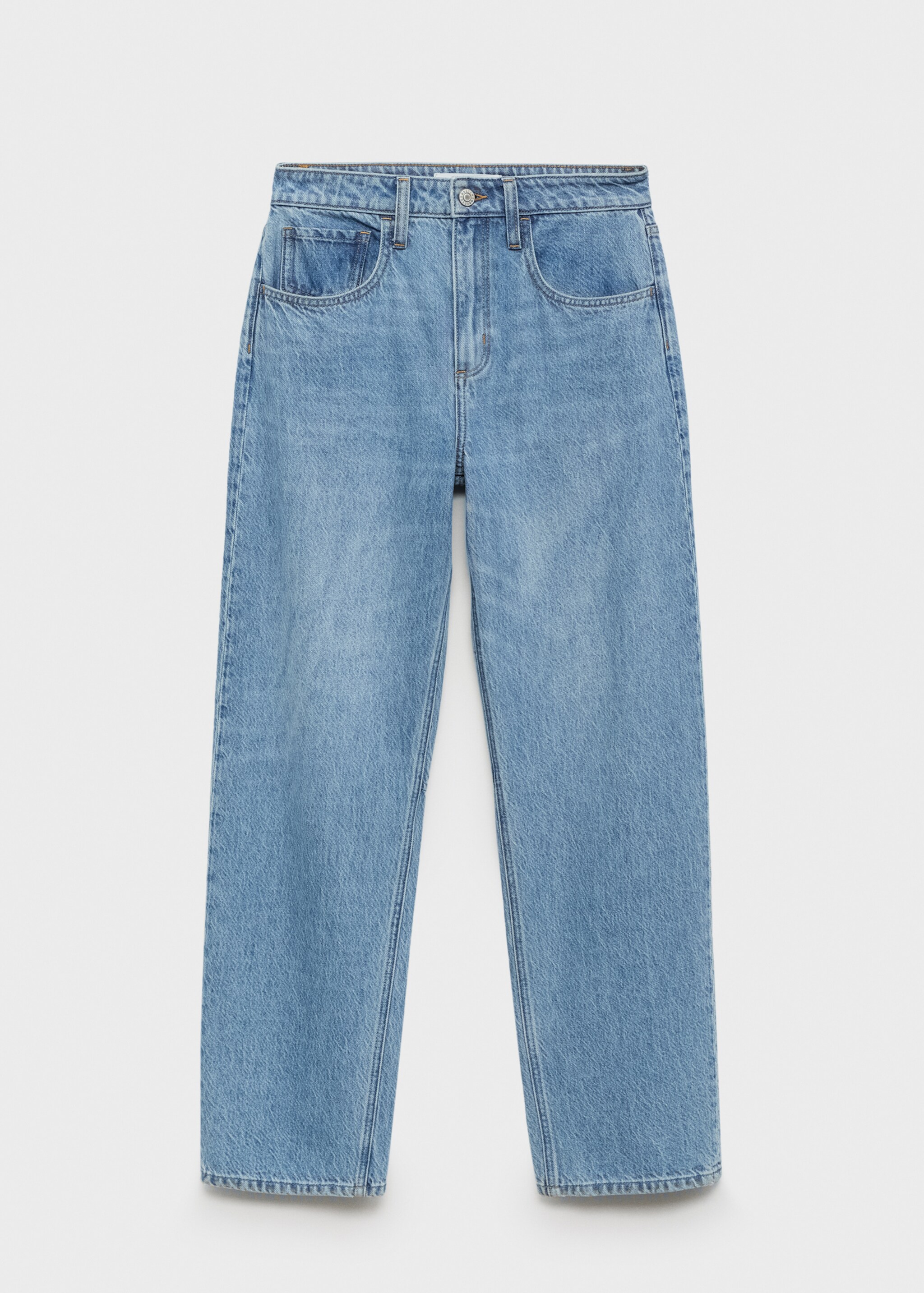 Jean balloon taille haute - Article sans modèle, Bleu moyen. Ref: 87035741-00.