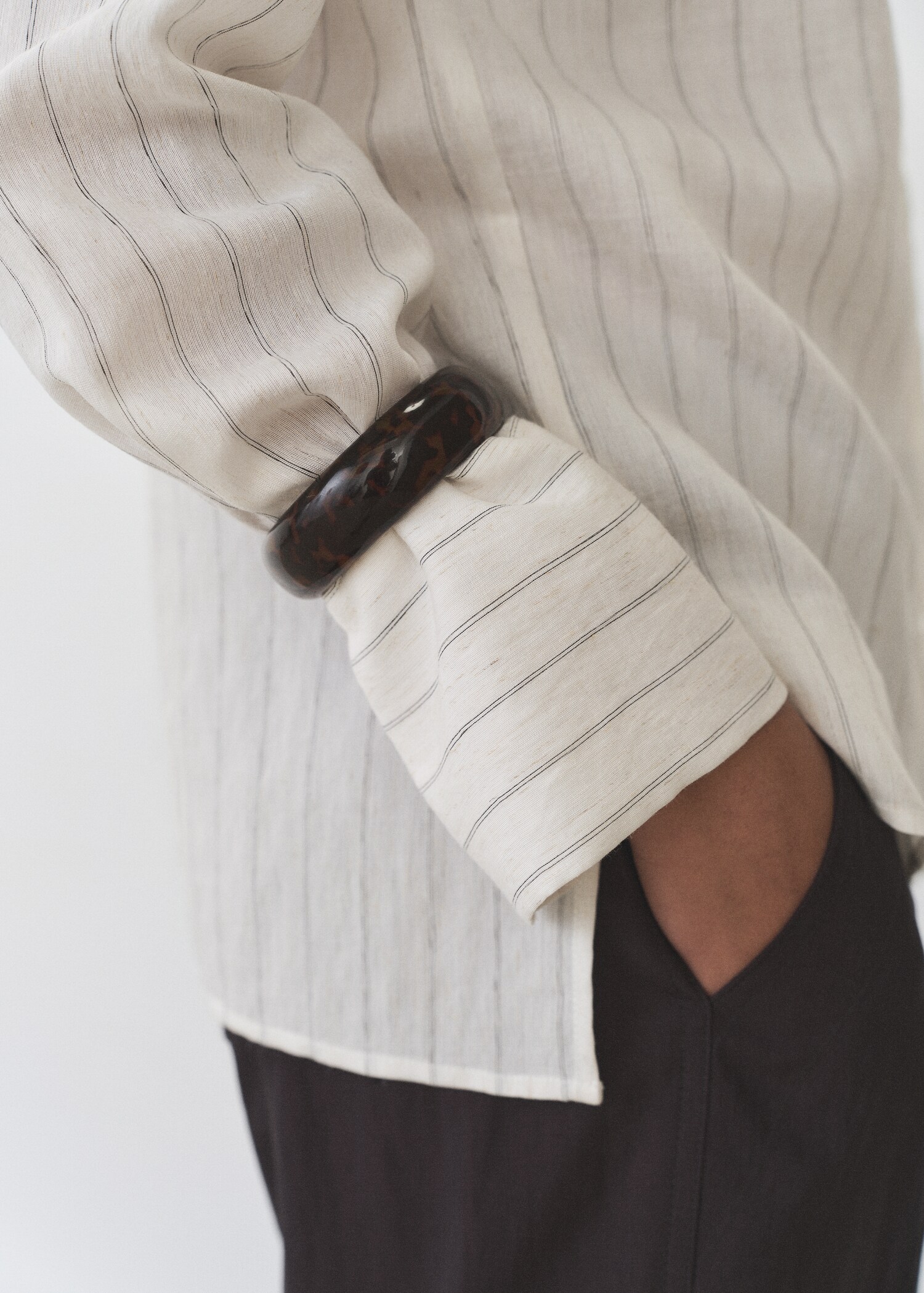 Stripe-print shirt - Details of the article 1