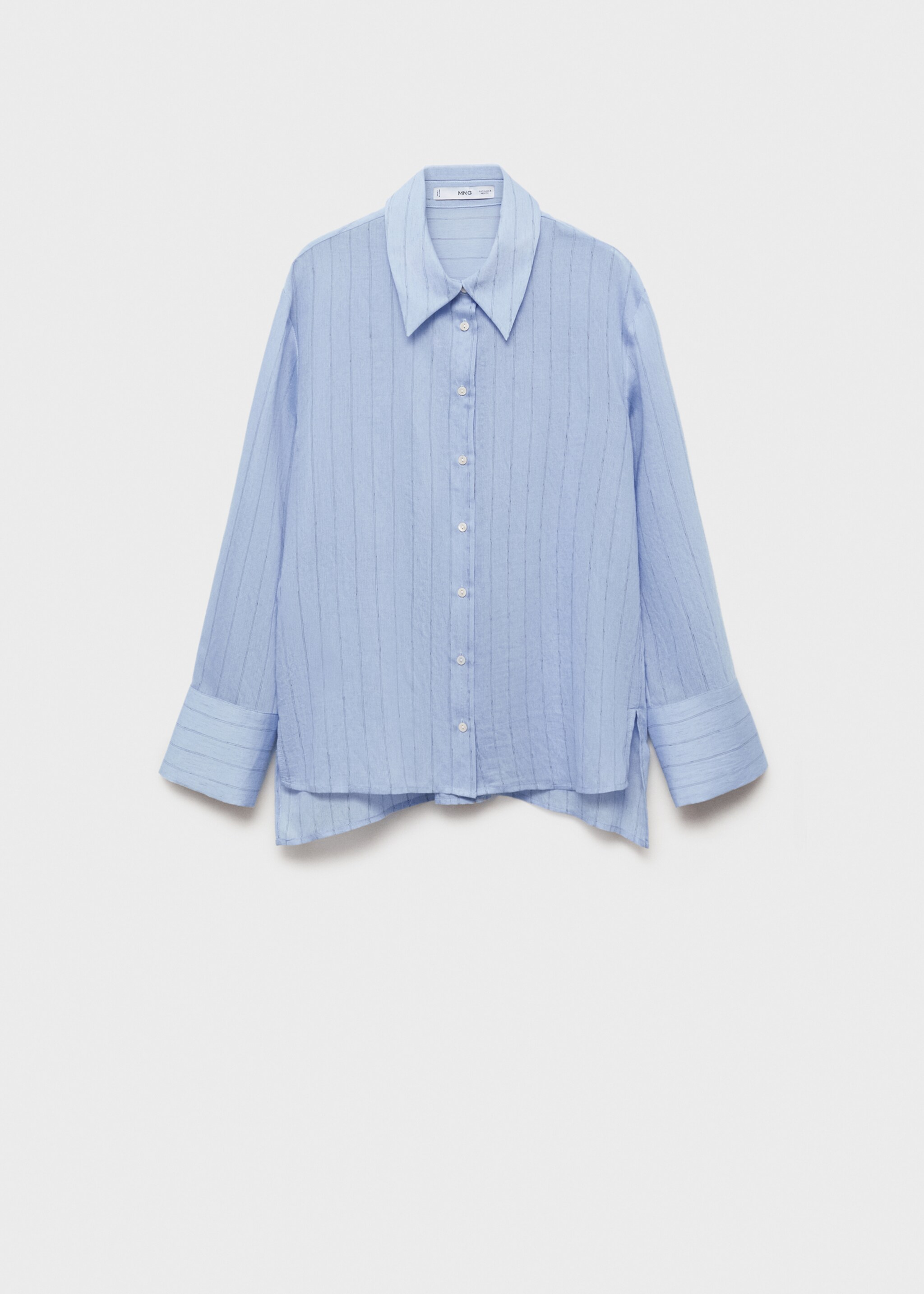 Stripe-print shirt - Article without model, Blue. Ref: 87035744-00.