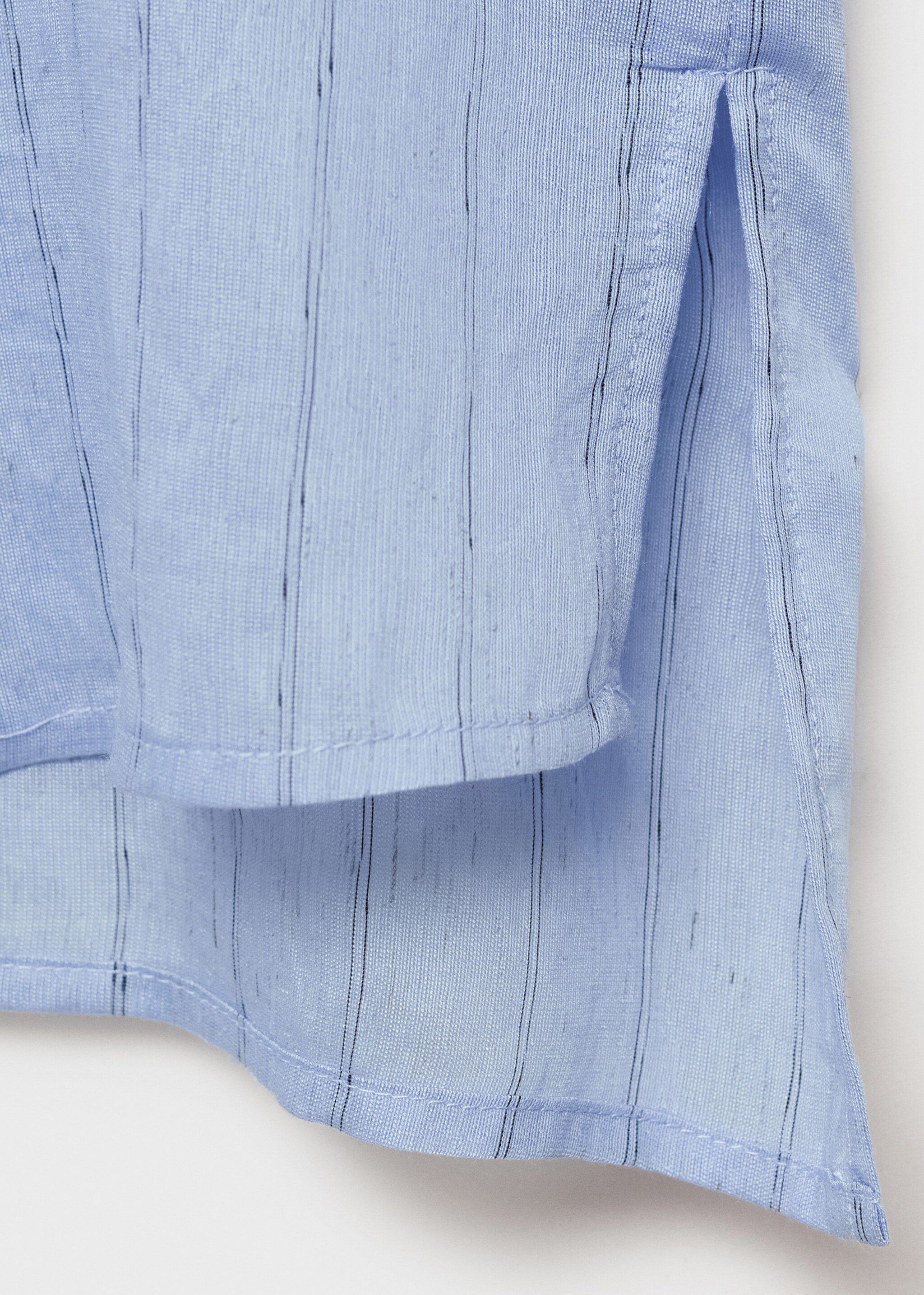 Stripe-print shirt - Details of the article 0, Blue. Ref: 87035744-00.