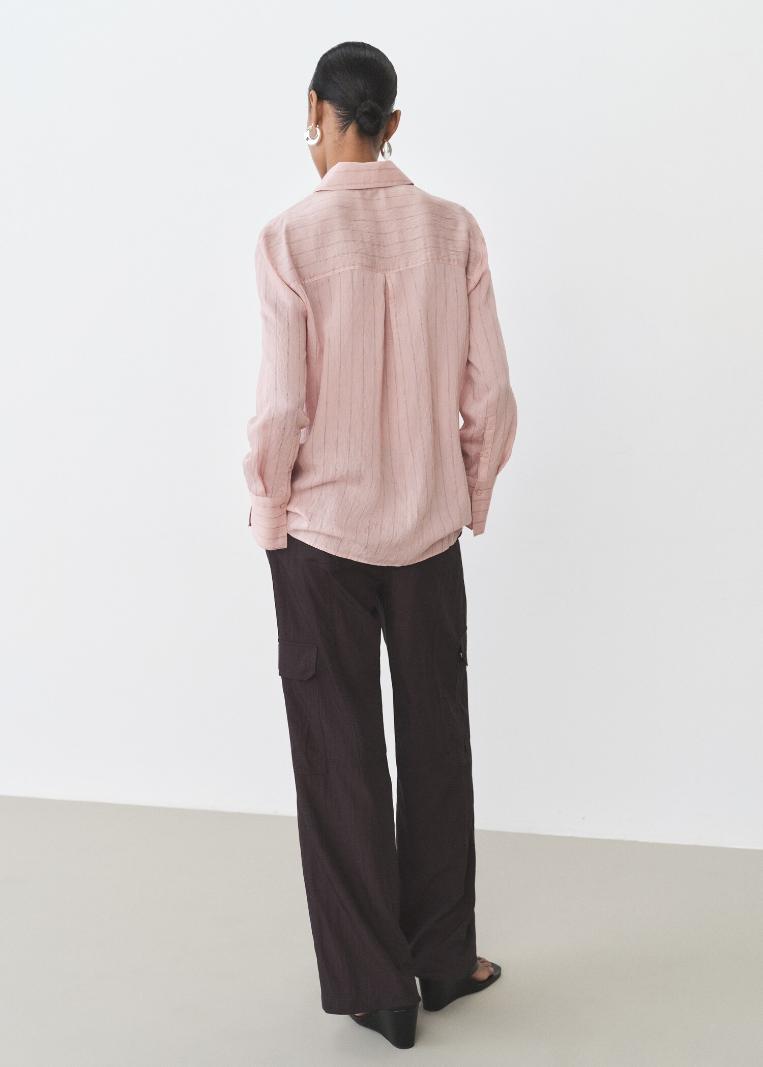 Stripe-print shirt - Reverse of the article