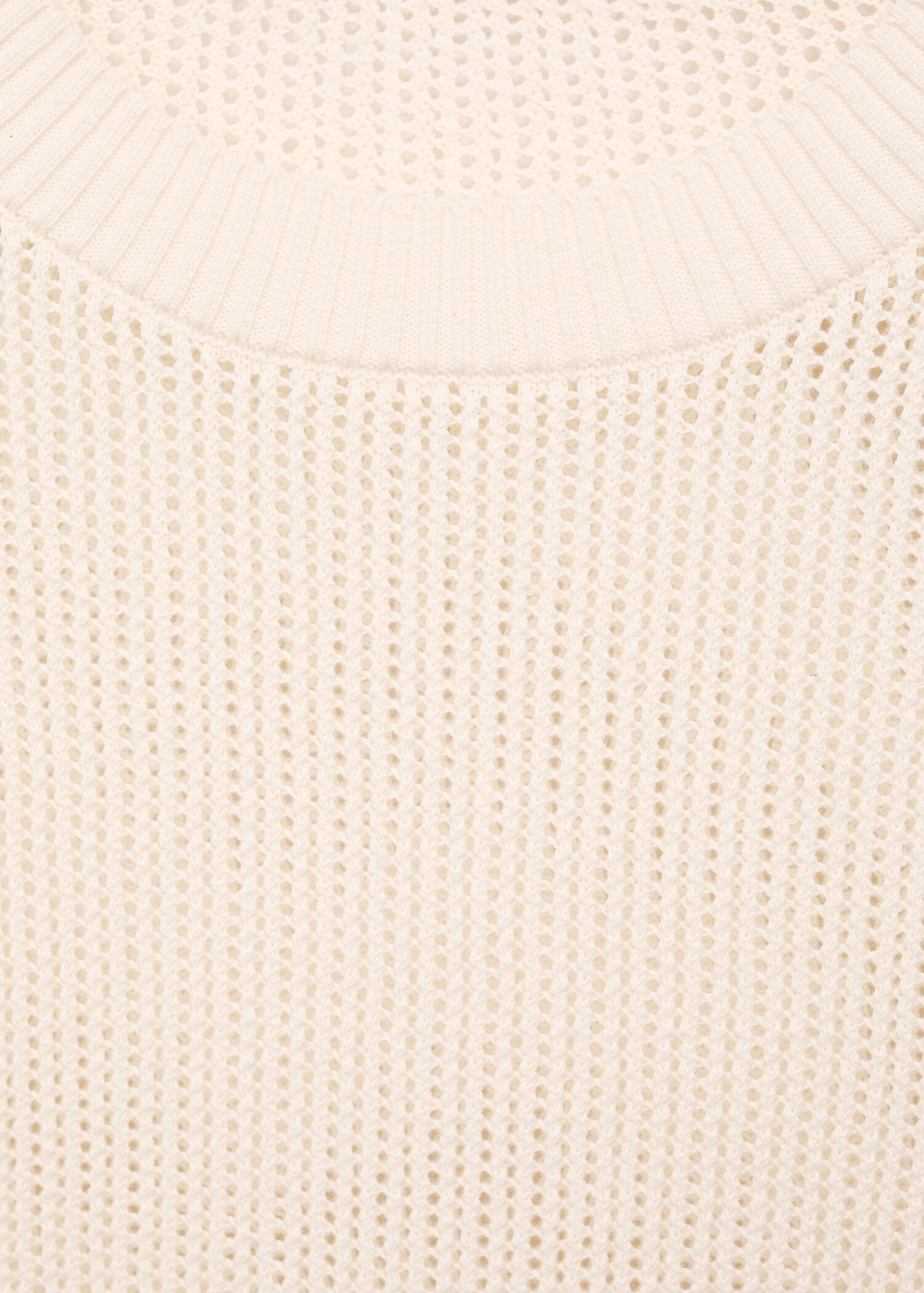 Short-sleeved openwork knitted sweater - Details of the article 8