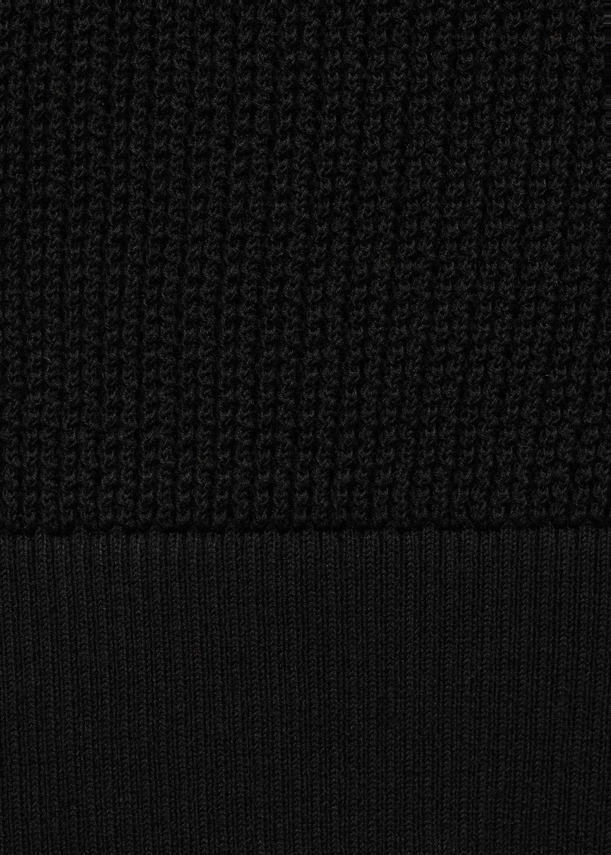 Short-sleeved openwork knitted sweater - Details of the article 0, Black. Ref: 87035747-00.