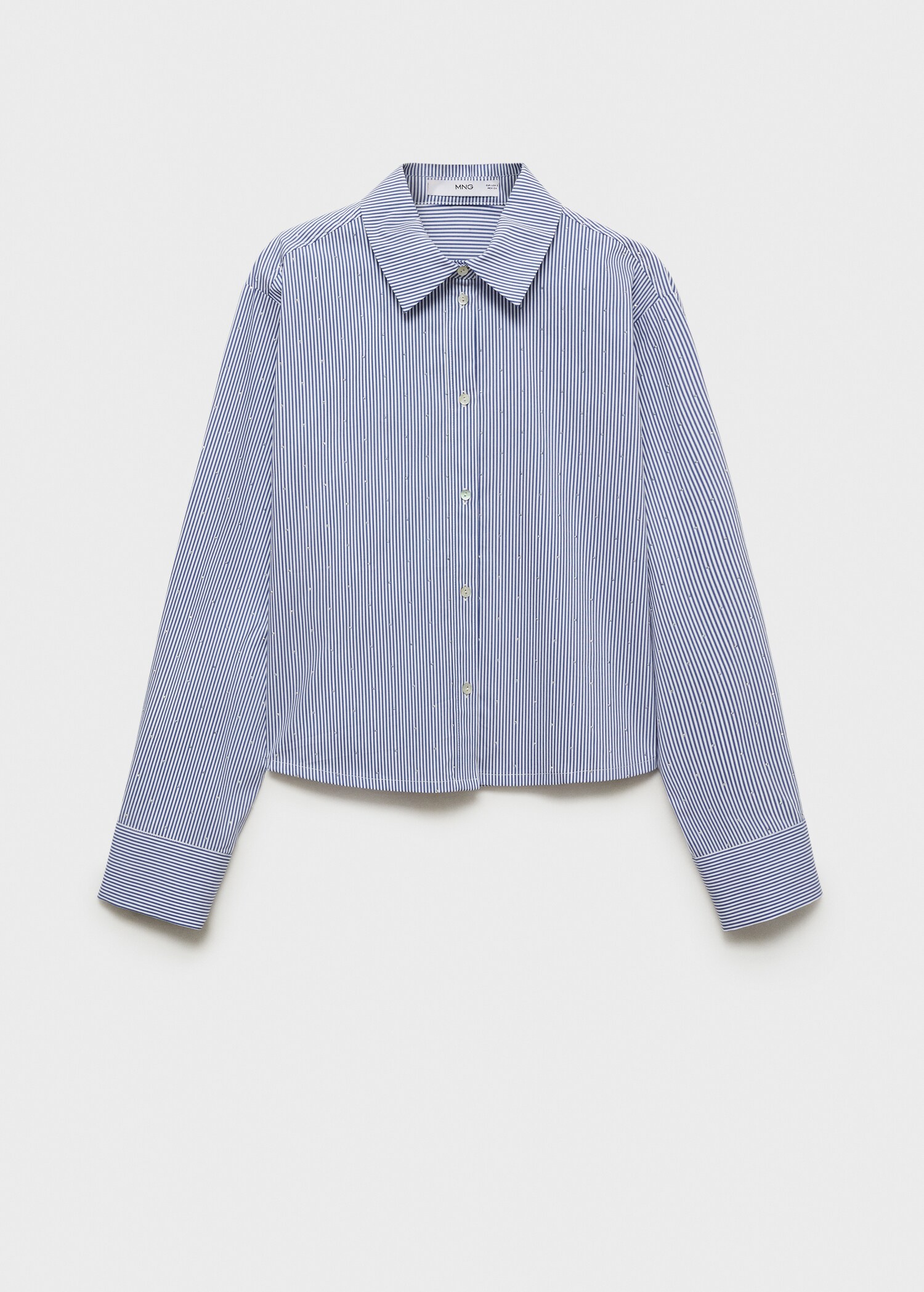 Striped shirt with rhinestone detail - Article without model