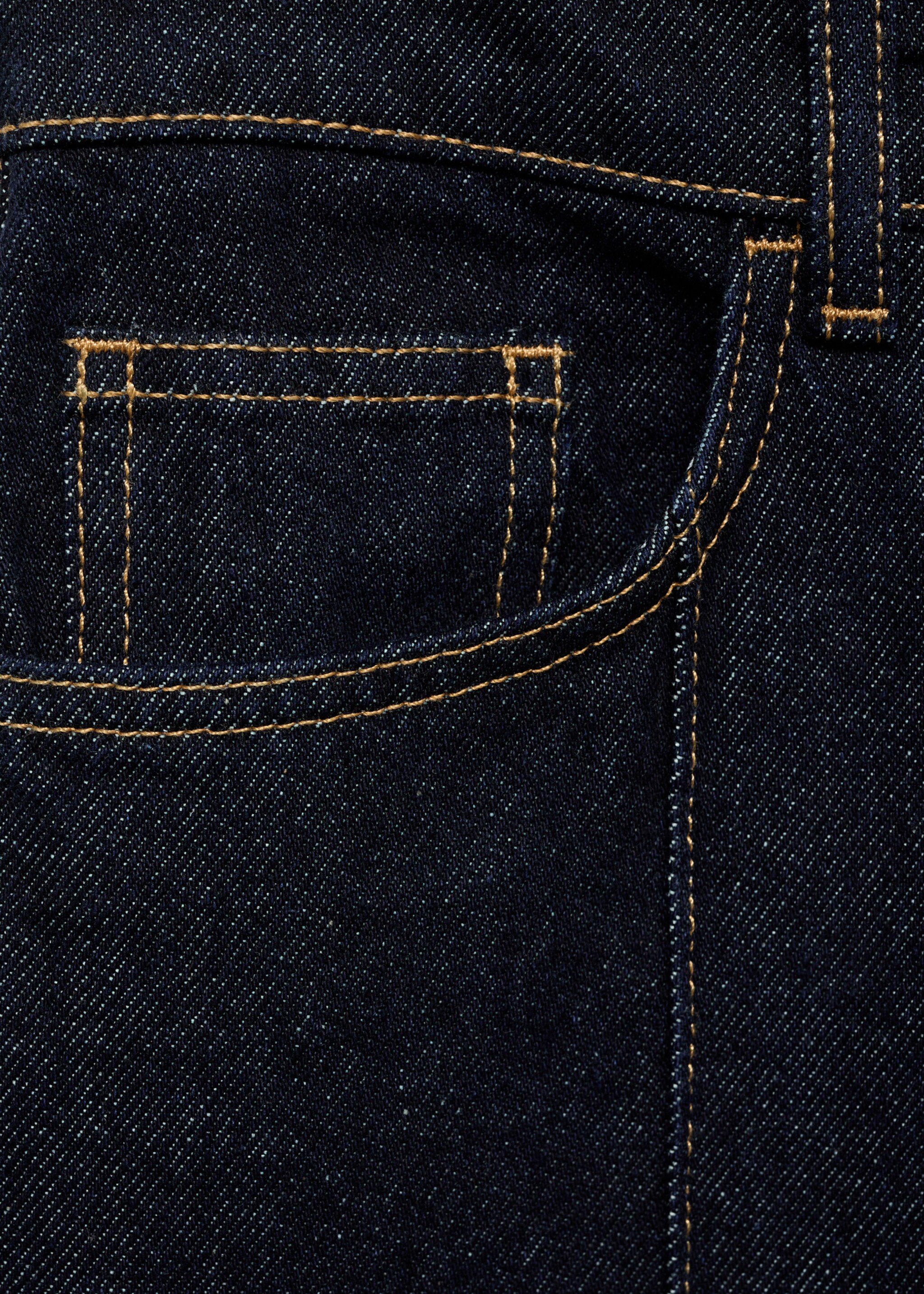 Wide leg cropped jeans with seam detail - Details of the article 0, Open Blue. Ref: 87035766-00.