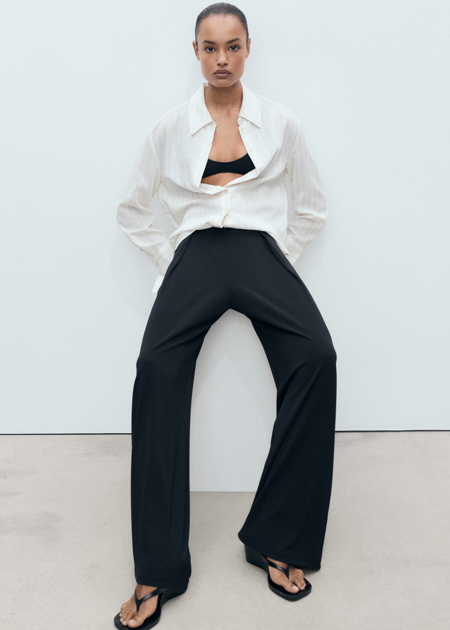 Godet palazzo trousers - Details of the article 2
