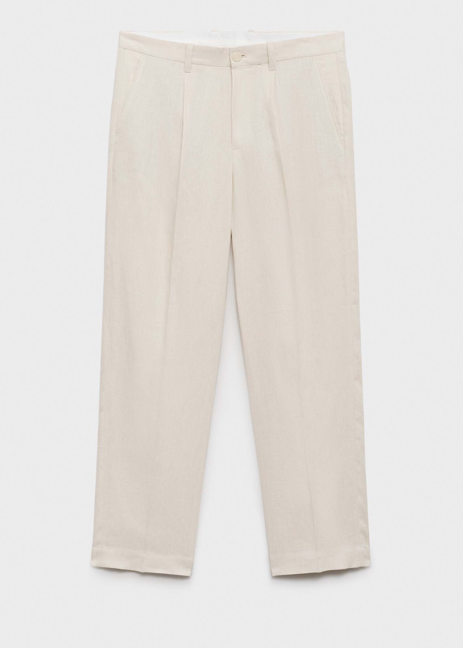 100% linen pleated trousers - Article without model