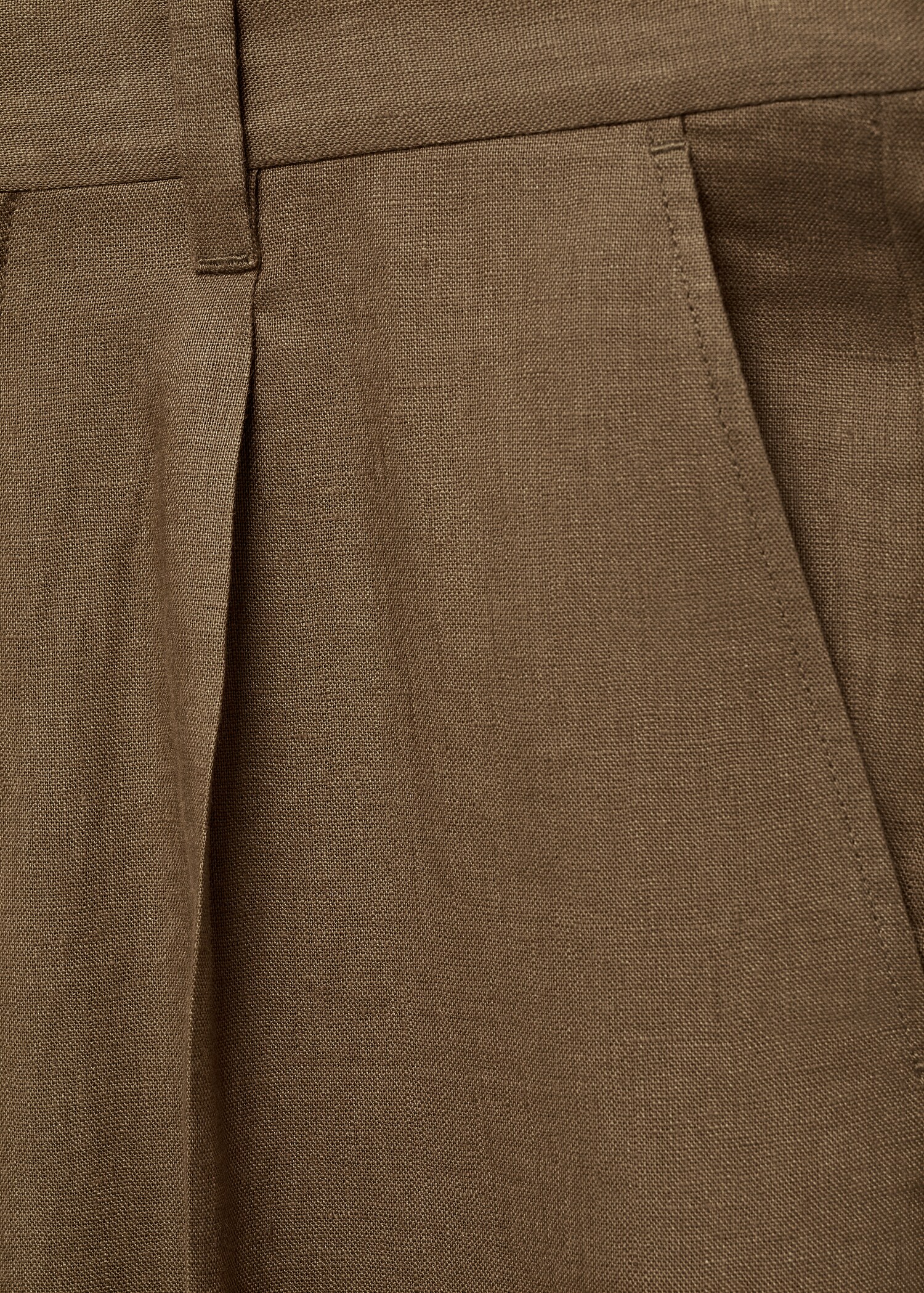 100% linen pleated trousers - Details of the article 0