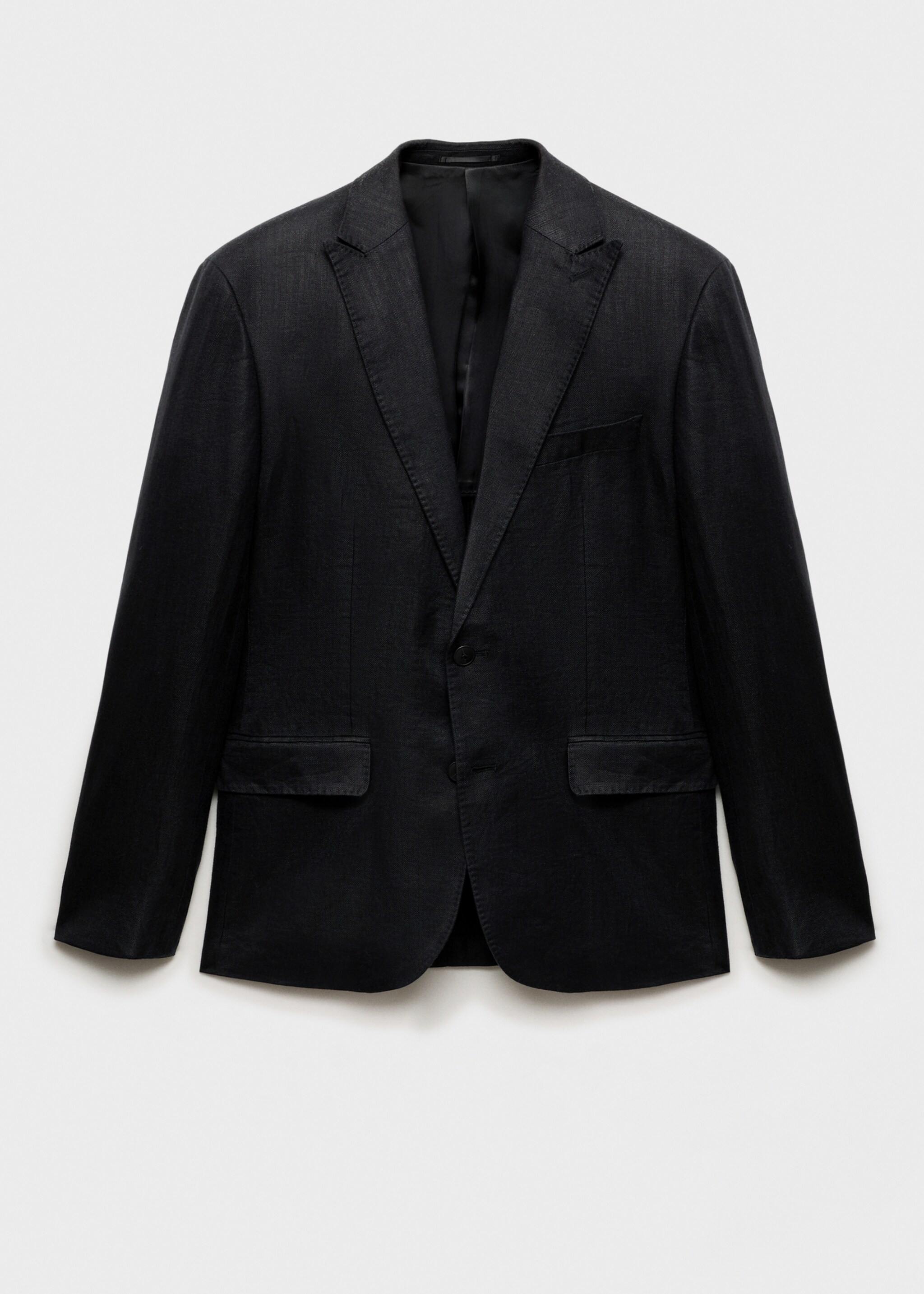 Veste costume Amalfi 100 % lin slim-fit - Article sans modèle, Noir. Ref: 87035925-00.