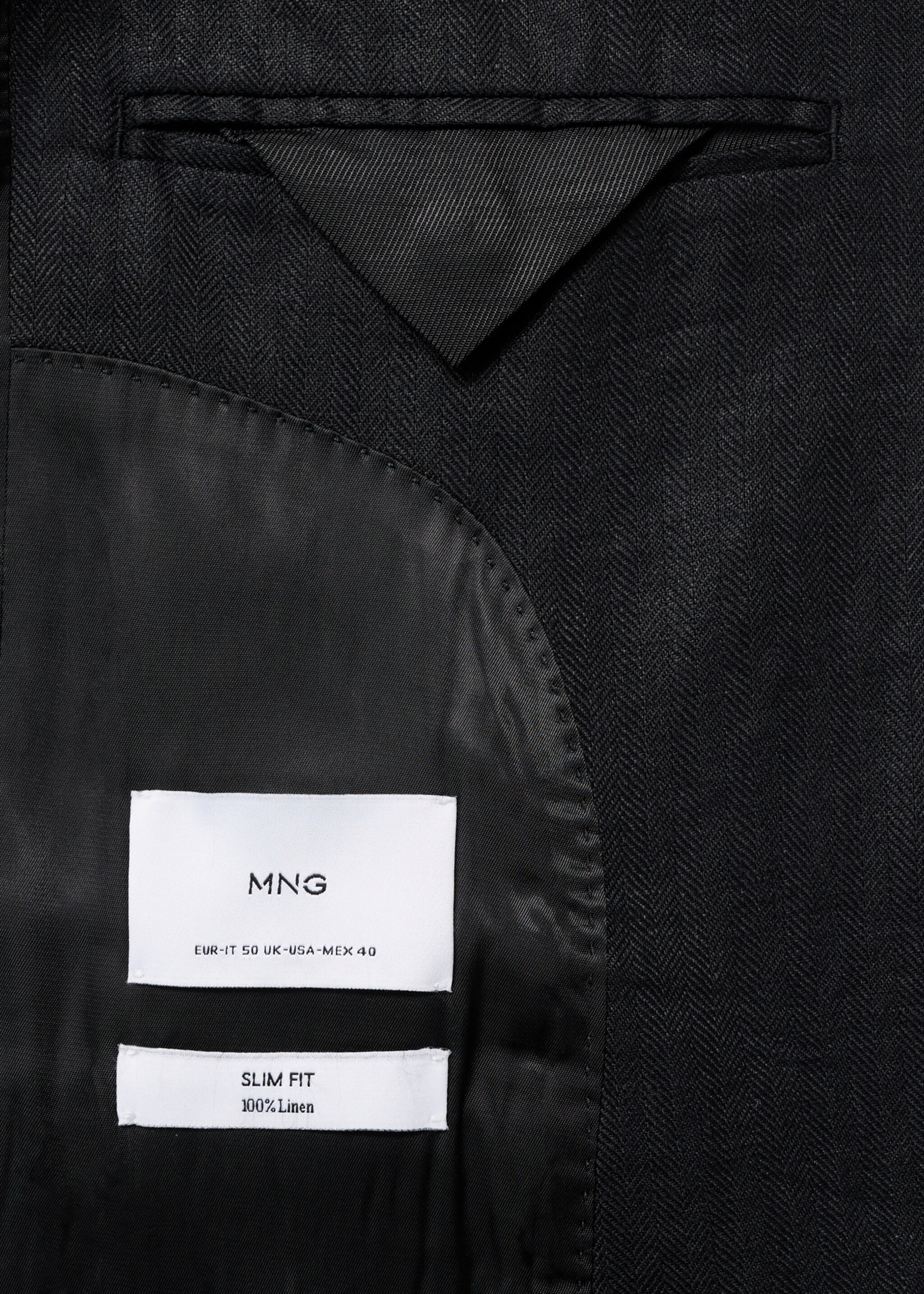 Veste costume Amalfi 100 % lin slim-fit - Détail de l'article 0, Noir. Ref: 87035925-00.