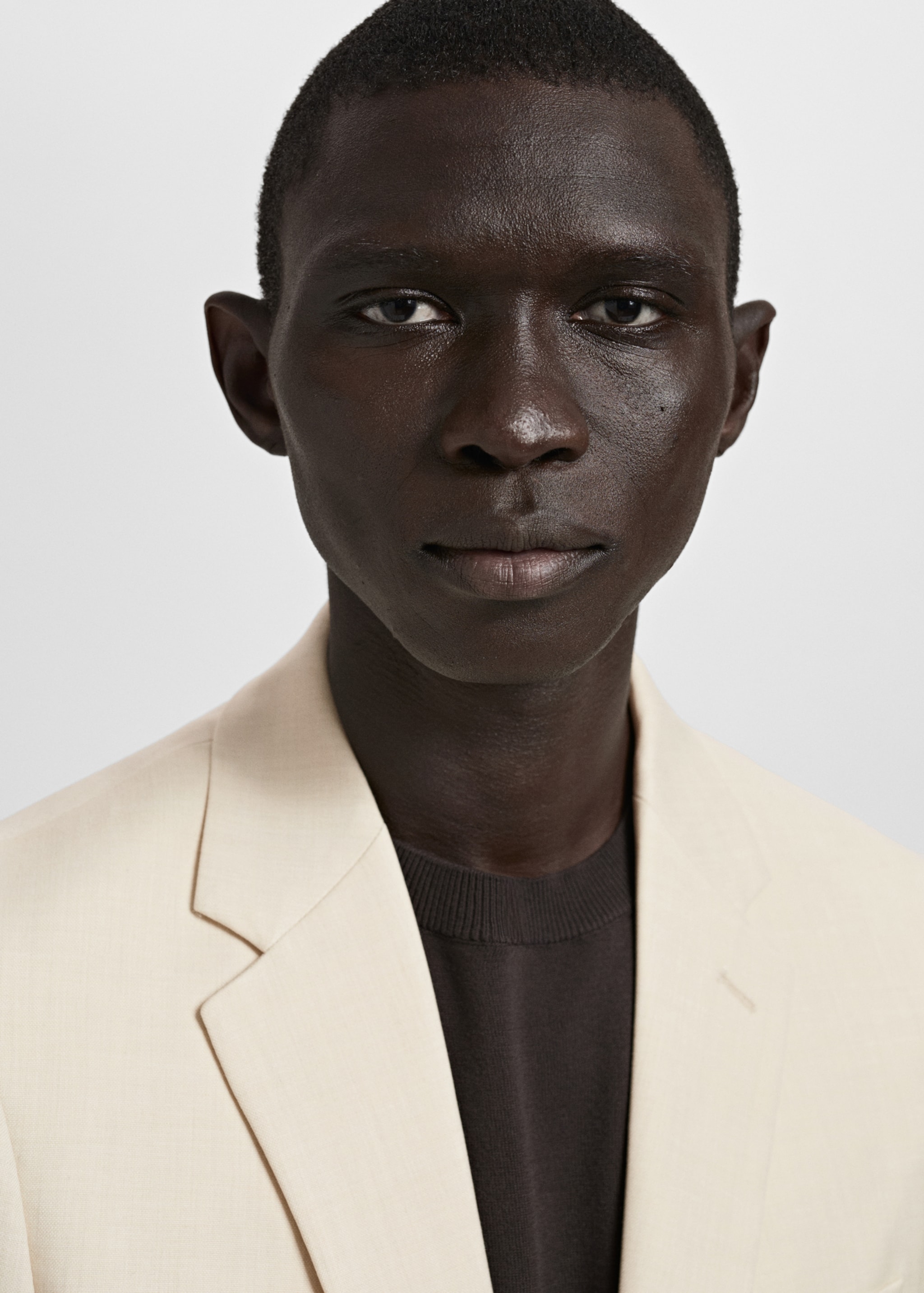 Milan slim-fit suit jacket - Details of the article 1, Ecru. Ref: 87035926-00.