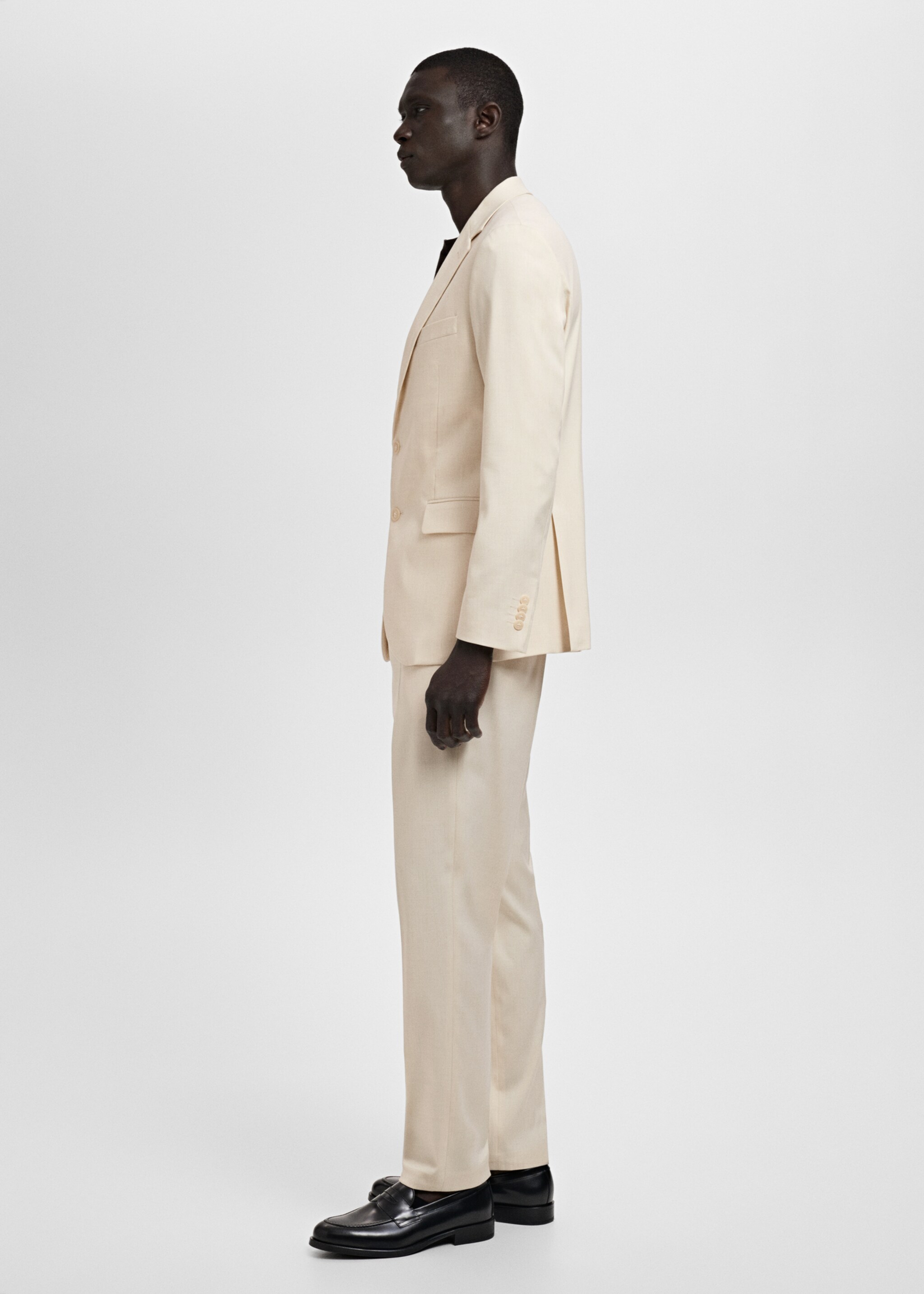 Milan slim-fit suit jacket - Details of the article 2, Ecru. Ref: 87035926-00.