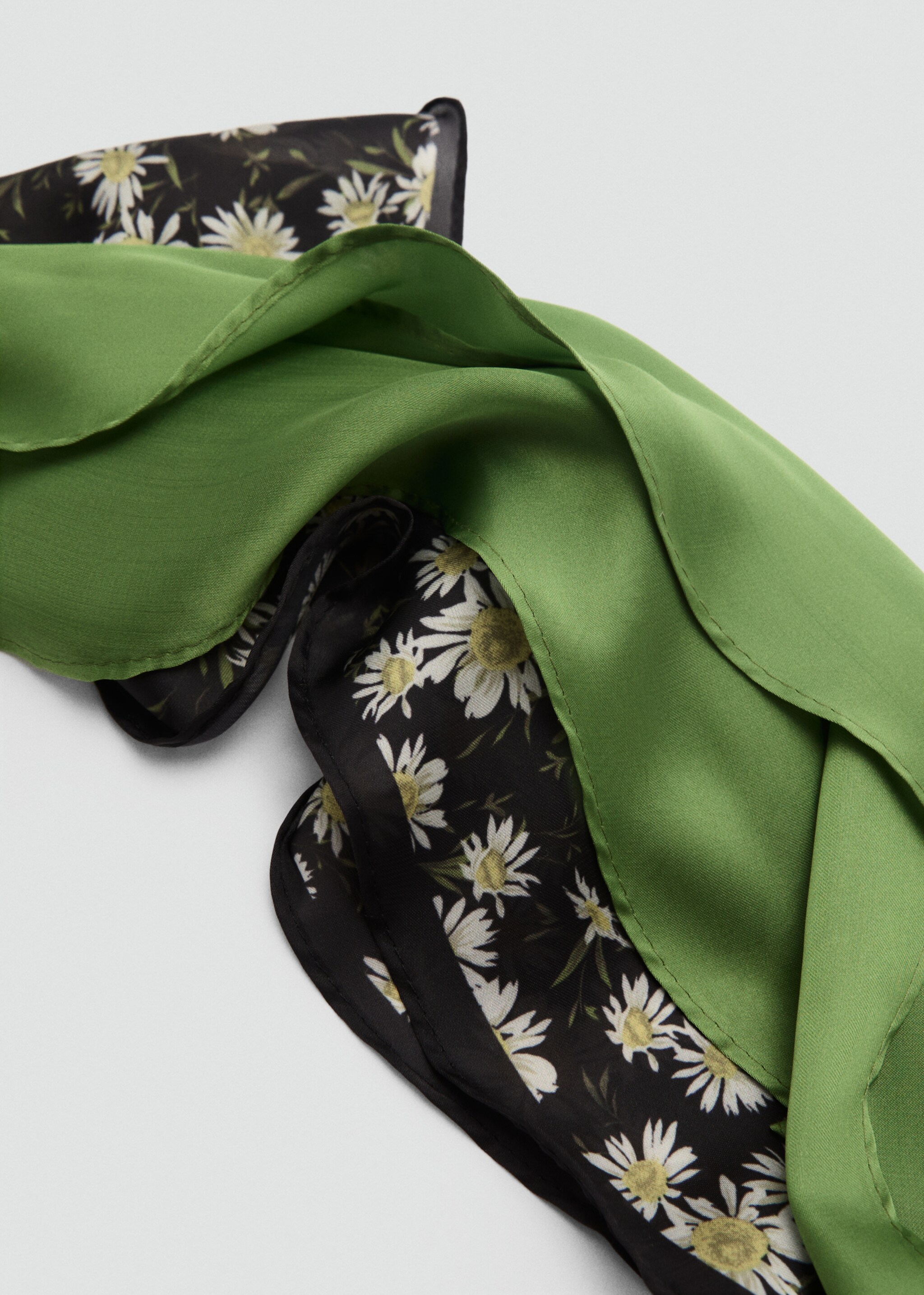 Set of 2 combined scarves - Medium plane, Green. Ref: 87035929-00.