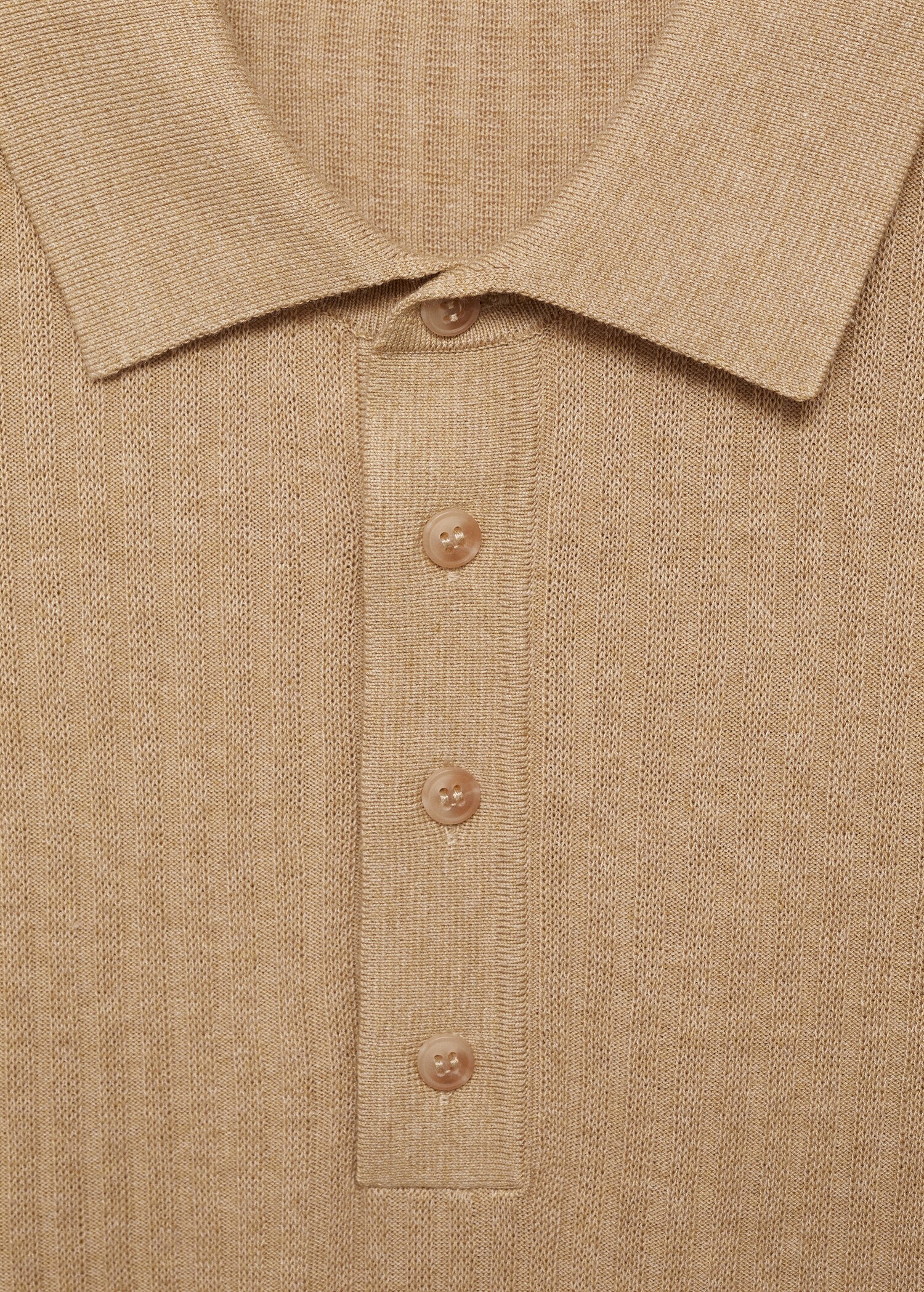 Rib-knit cotton-blend polo shirt - Details of the article 8