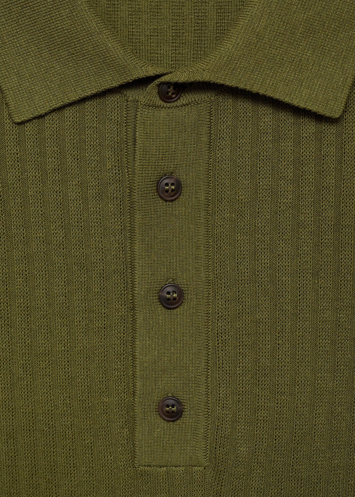 Rib-knit cotton-blend polo shirt - Details of the article 8