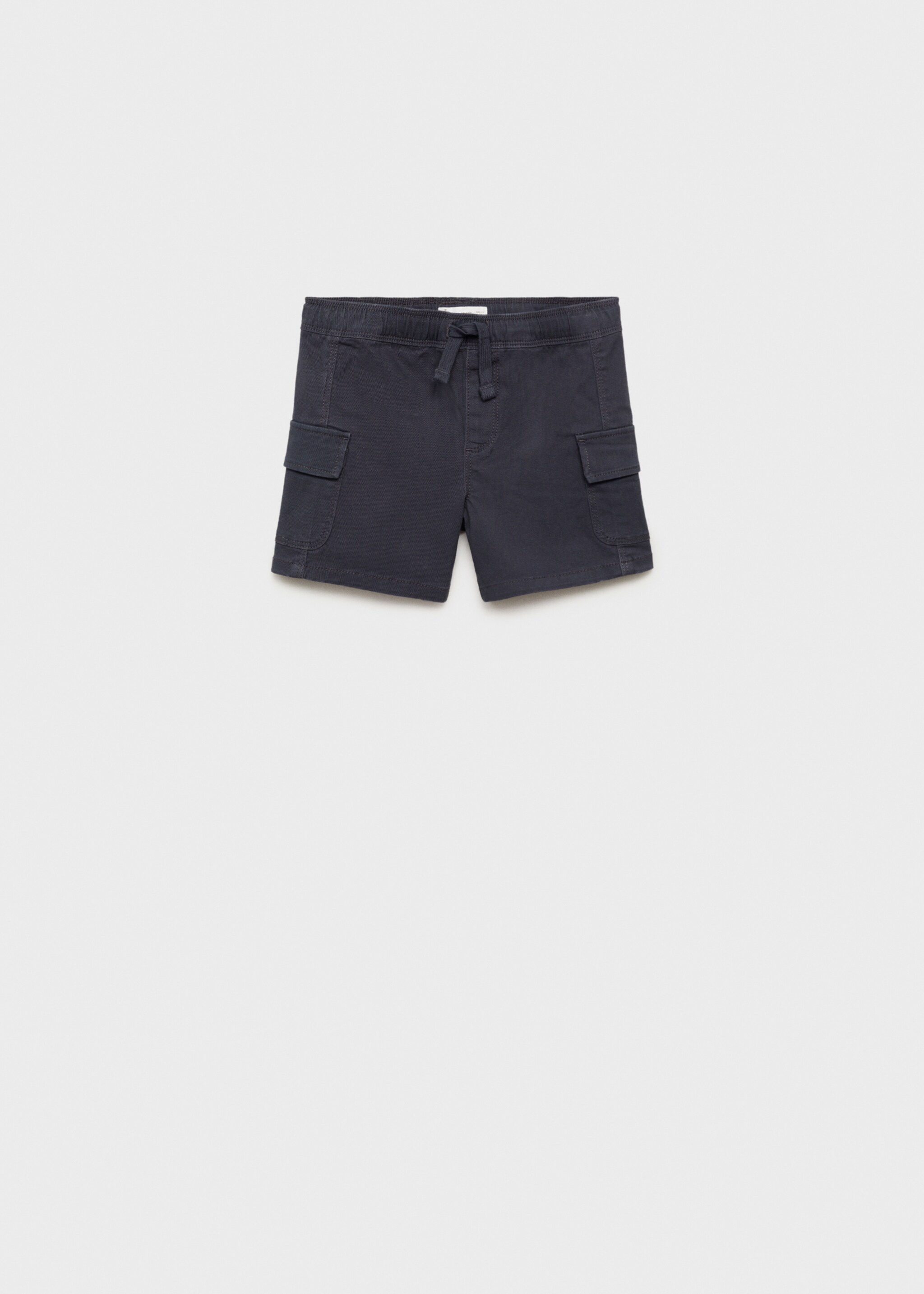 Drawstring cargo Bermuda shorts - Article without model, Charcoal. Ref: 87035946-00.