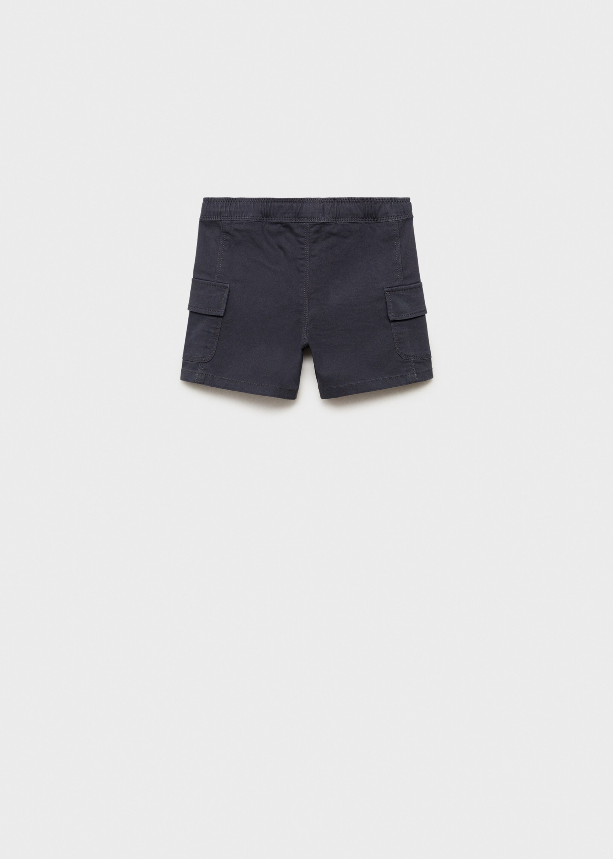 Drawstring cargo Bermuda shorts - Reverse of the article, Charcoal. Ref: 87035946-00.