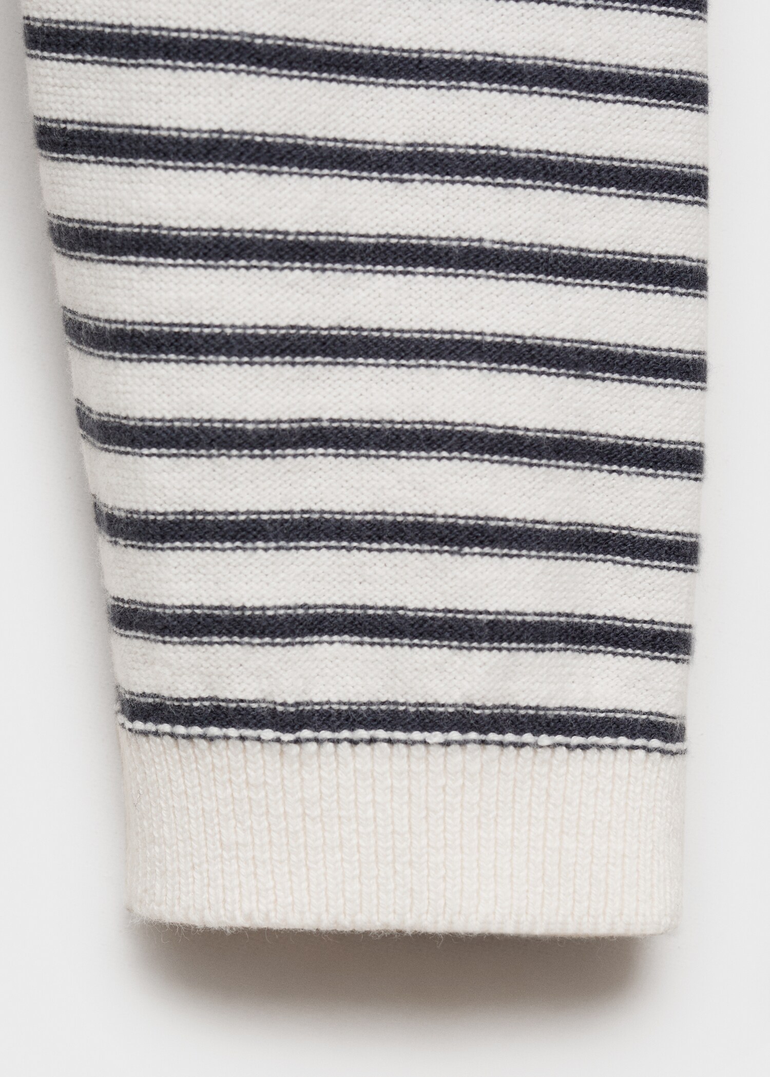 Striped hooded knit sweater - Details of the article 0