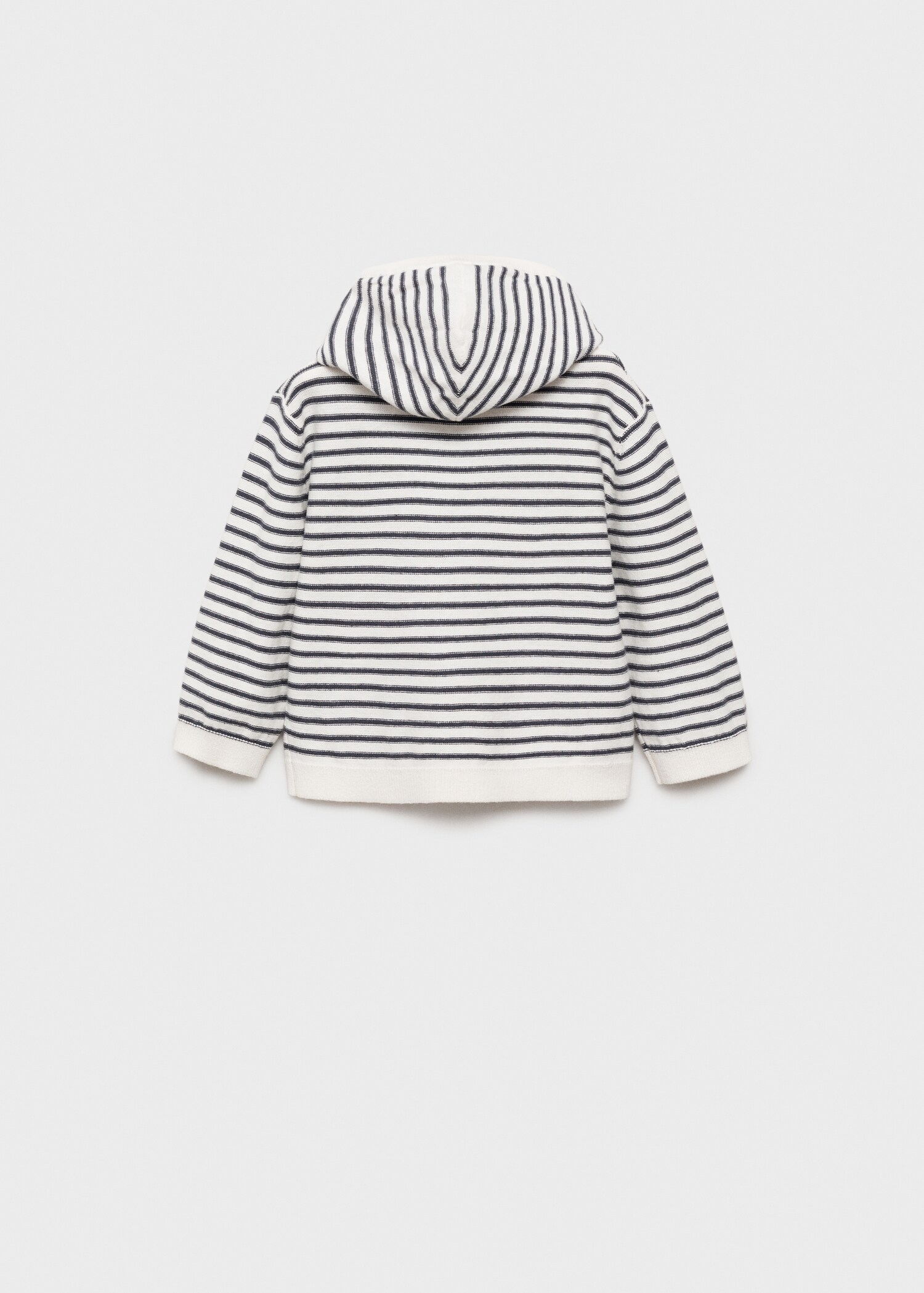 Striped hooded knit sweater - Reverse of the article