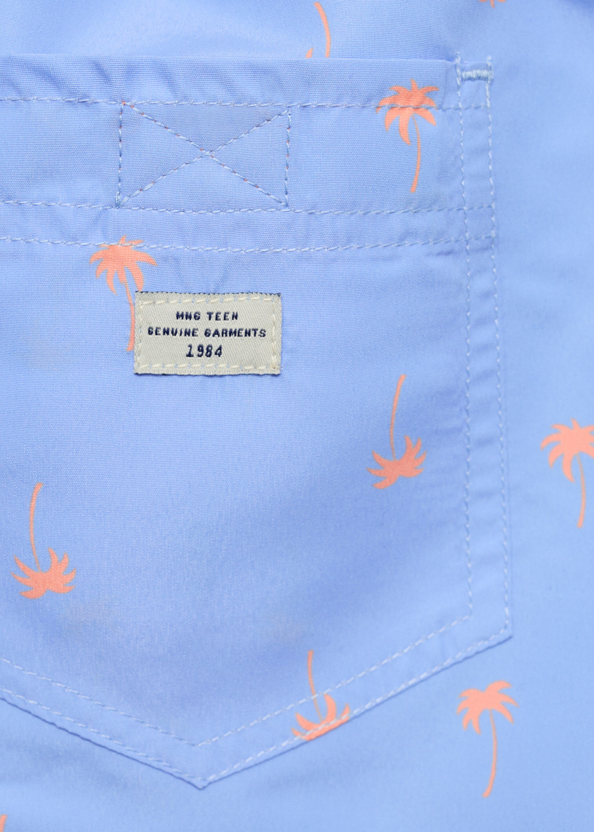 Palm trees print swimsuit trunks - Details of the article 0, Blue. Ref: 87035953-00.