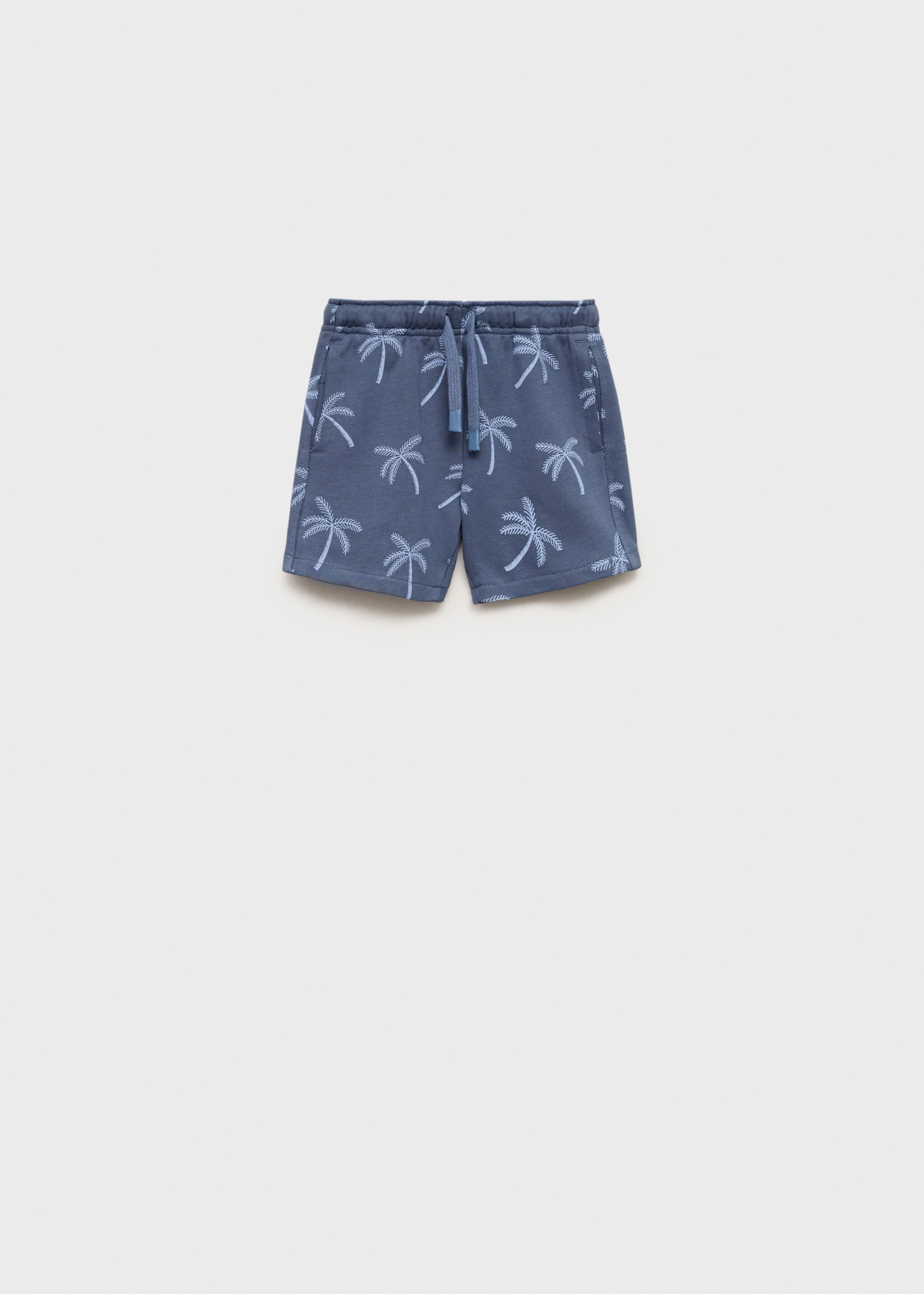 Printed cotton Bermuda shorts - Article without model, Blue. Ref: 87035957-00.