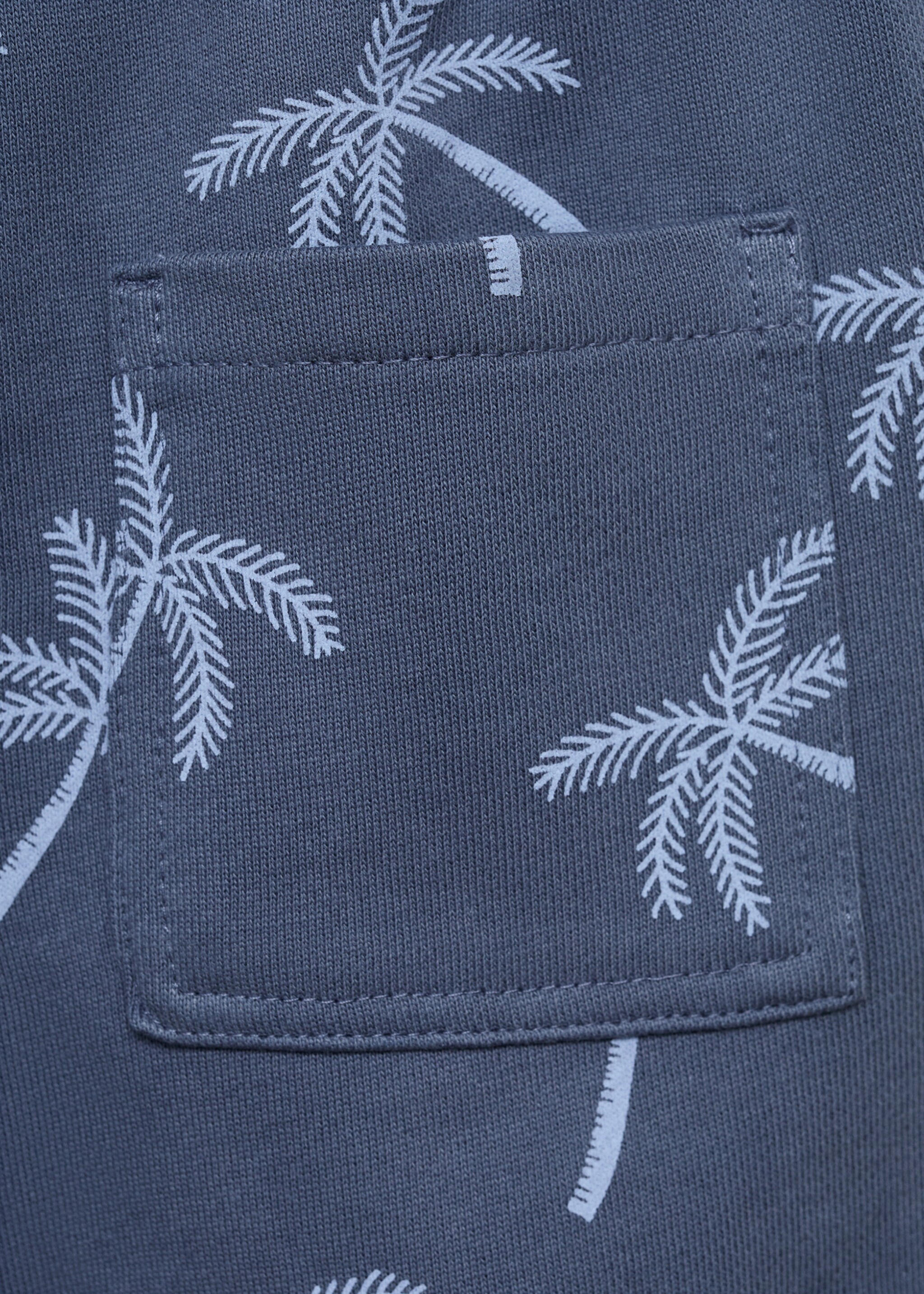 Printed cotton Bermuda shorts - Details of the article 0, Blue. Ref: 87035957-00.