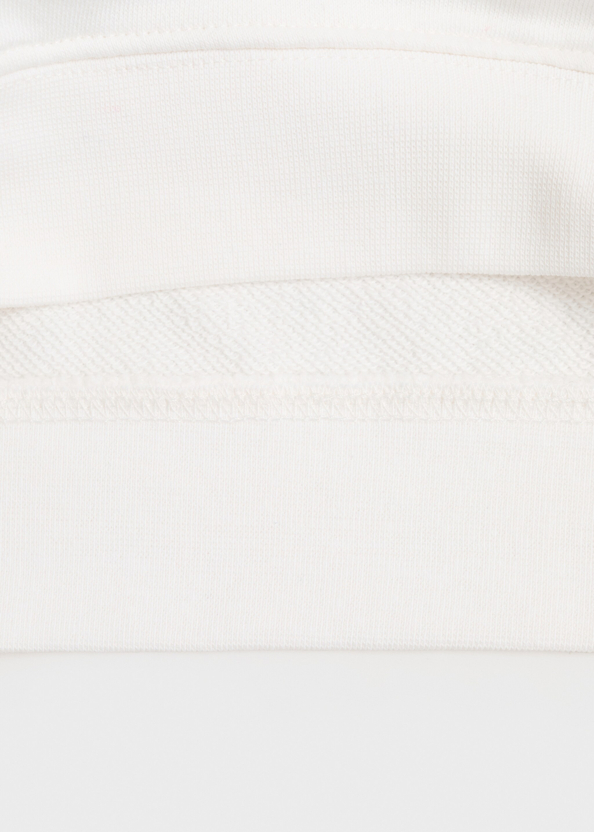 Baumwoll-Sweatshirt mit aufgedrucktem Schriftzug - Detail des Artikels 0, Cremeweiß. Ref: 87035965-00.