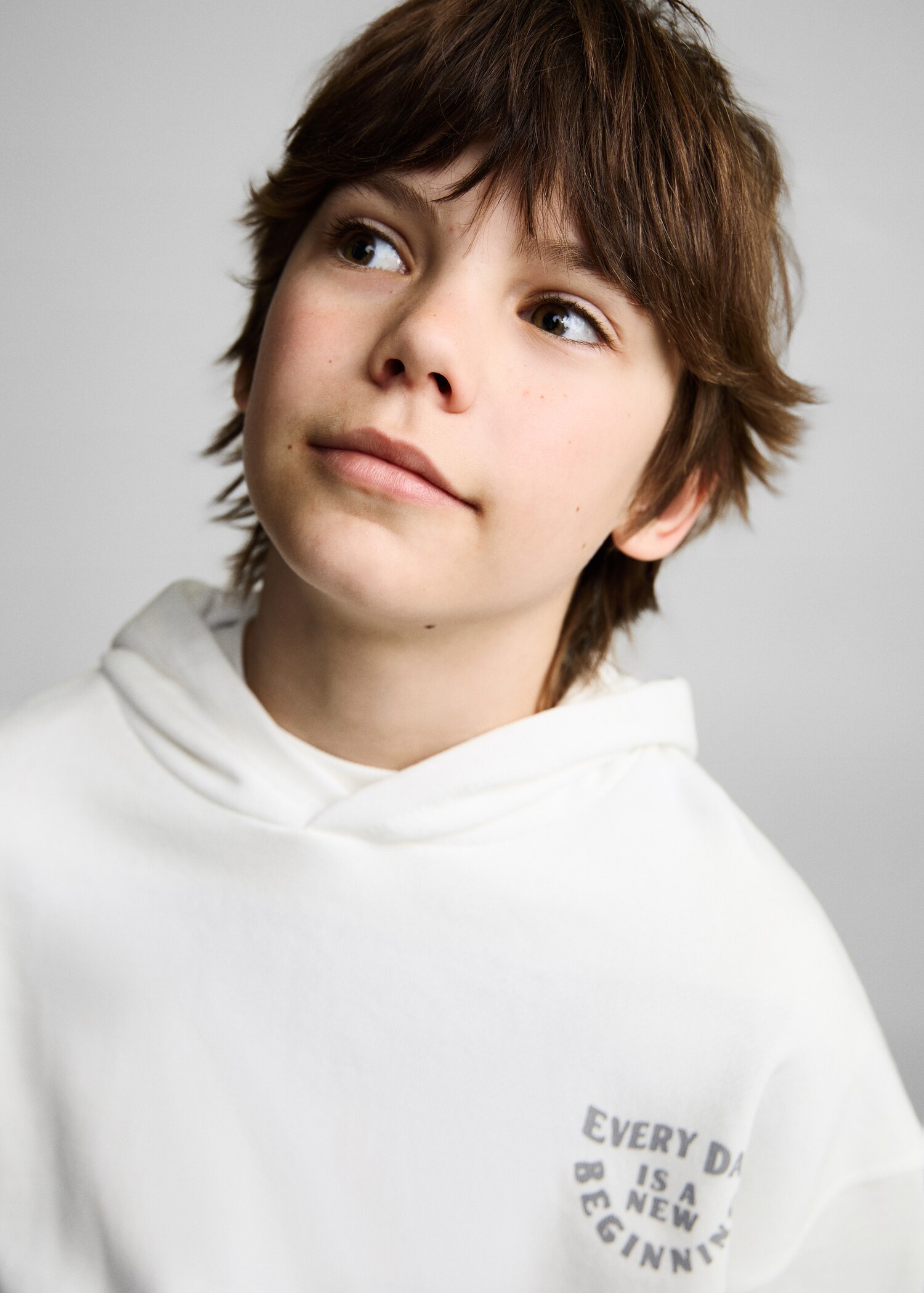 Baumwoll-Sweatshirt mit aufgedrucktem Schriftzug - Detail des Artikels 1