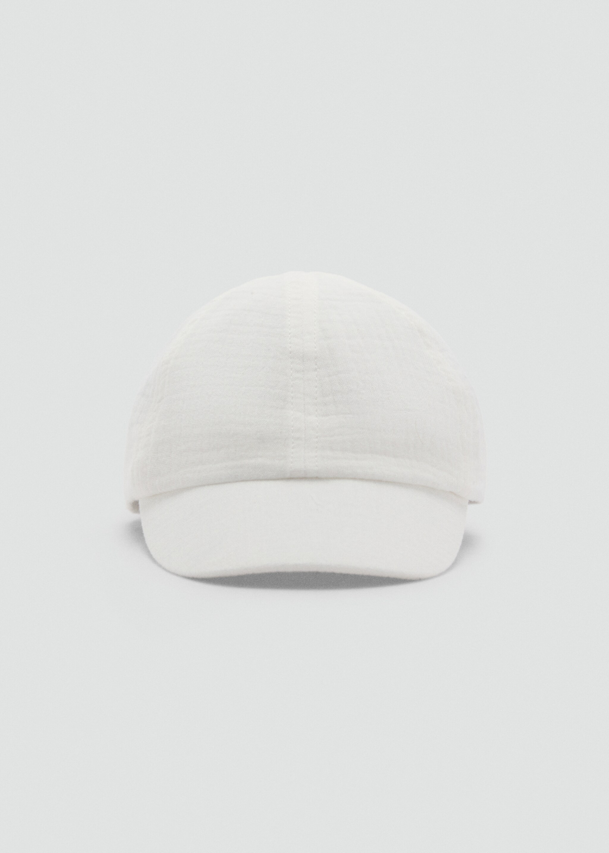 Cheesecloth cap with bow detail - Medium plane, White. Ref: 87035972-00.