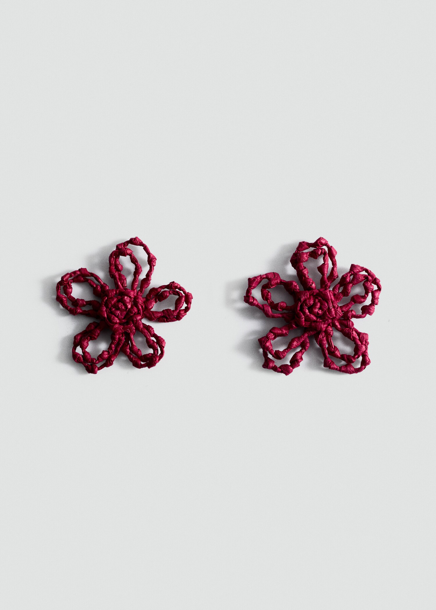 Boucles d'oreilles fleurs raphia - Article sans modèle